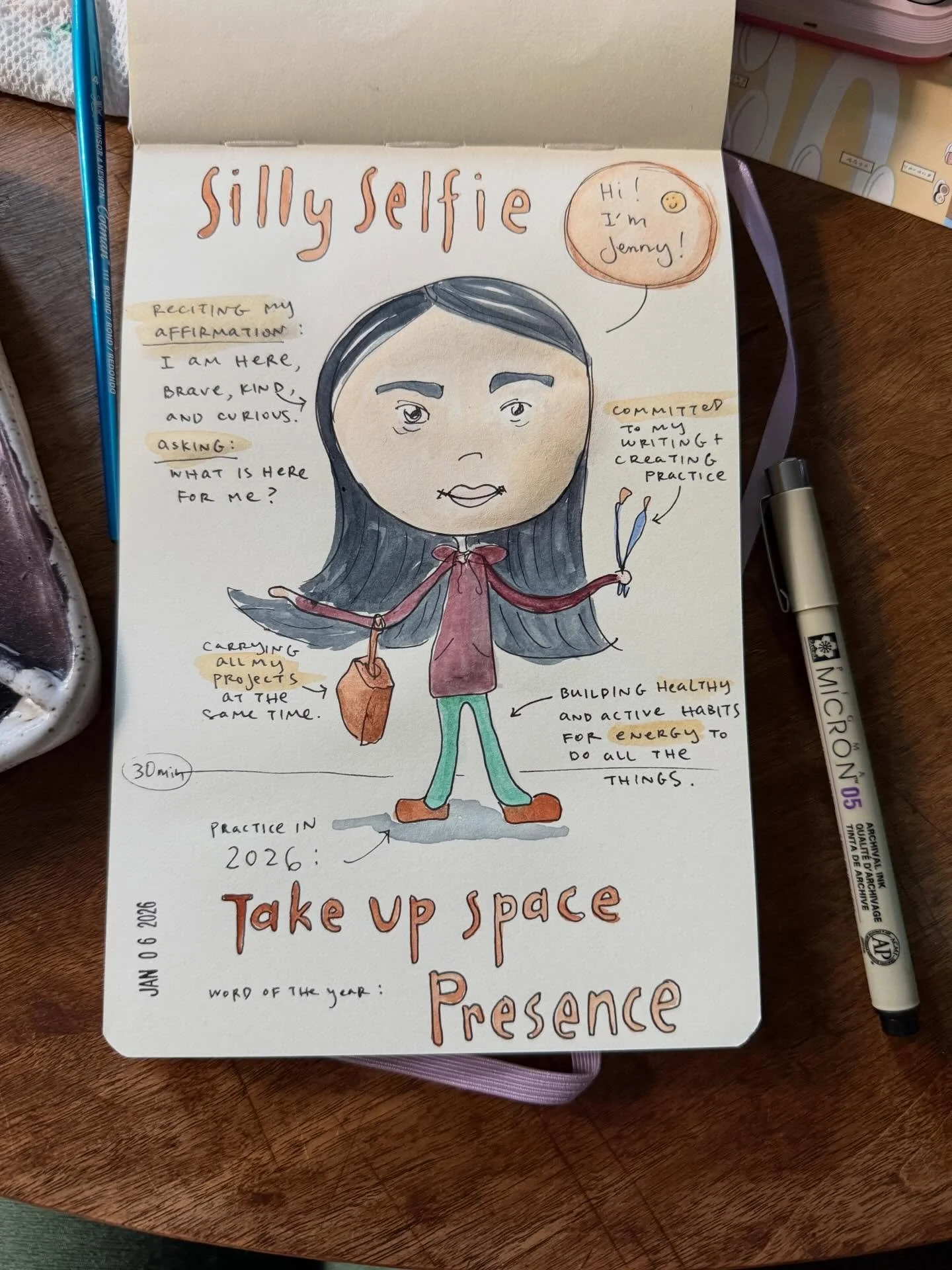 Silly Selfie
&hellip; followed by silly selfies with my silly selfie.
&hellip; trying to get my silly sloth socks into the selfie.
🤳 🦥 🤪
Day 6 of 30 days of drawing with @drawtogether.studio and @wendymac
- - -
#watercolor #selfie #sloth #selfport