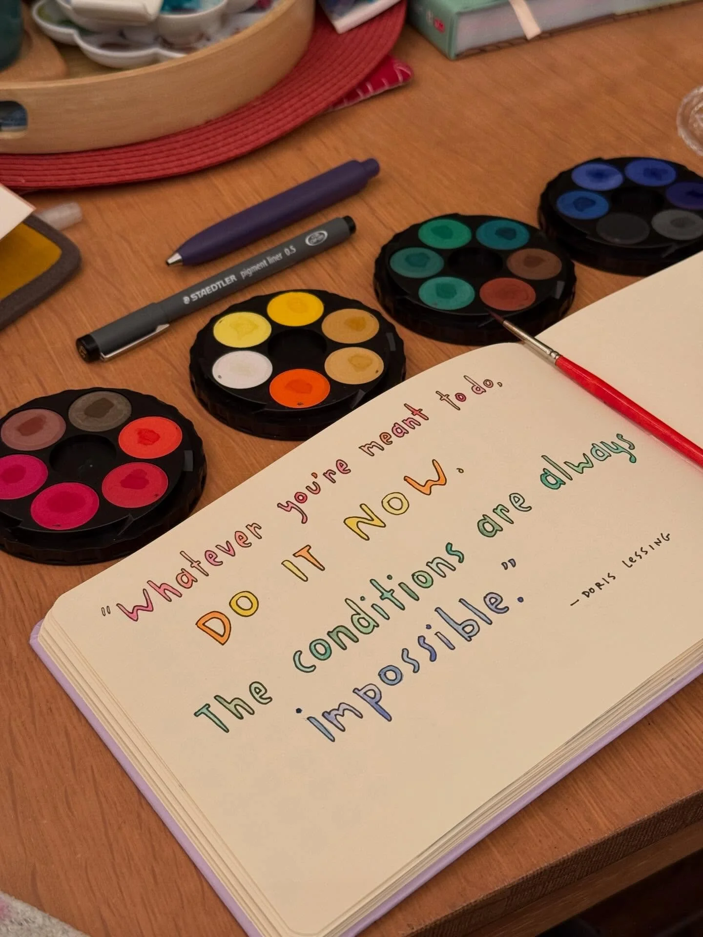 &ldquo;Whatever you&rsquo;re meant to do, do it now. The conditions are always impossible.&rdquo; - Doris Lessing
-
During a meditation session with Justin Michael Williams (@wejustwill) on Insight Timer (@insighttimer), he guided that we don&rsquo;t