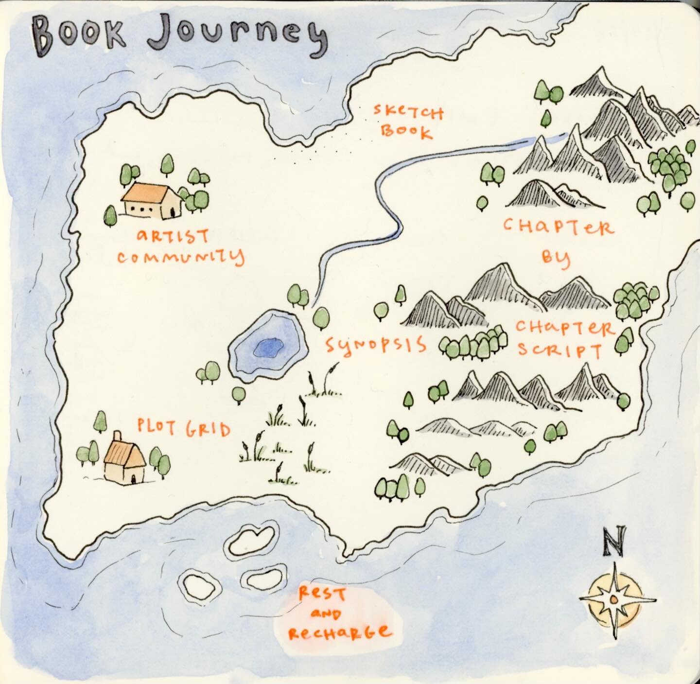 Clarity Through Action
-
Overwhelmed with all of the projects and ideas I want to pursue, I created a map of my book journey this year. An open world, not a single path.
-
I share more thoughts on January in the Art Lab on Substack.
-
#watercolor #ma