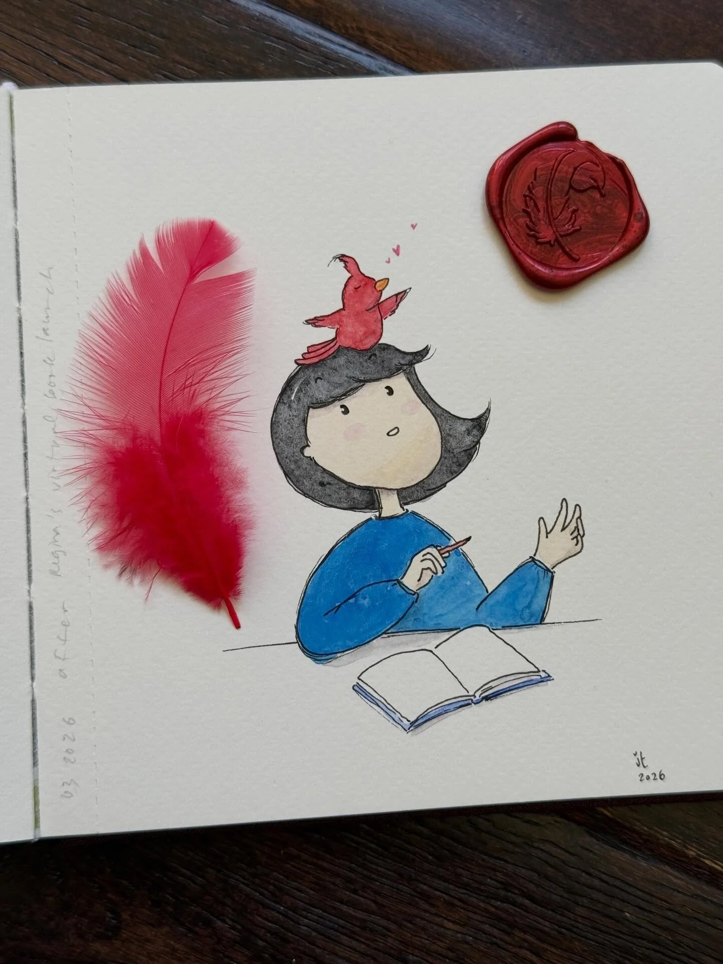 Listen to the Whispers Within
When I asked for red feathers as a sign, the Universe has been sending me whole birds and books.
&hearts;️ Regina&rsquo;s new book &ldquo;A Thousand Whispers from Within&rdquo; arrived recently, wrapped beautifully, and 