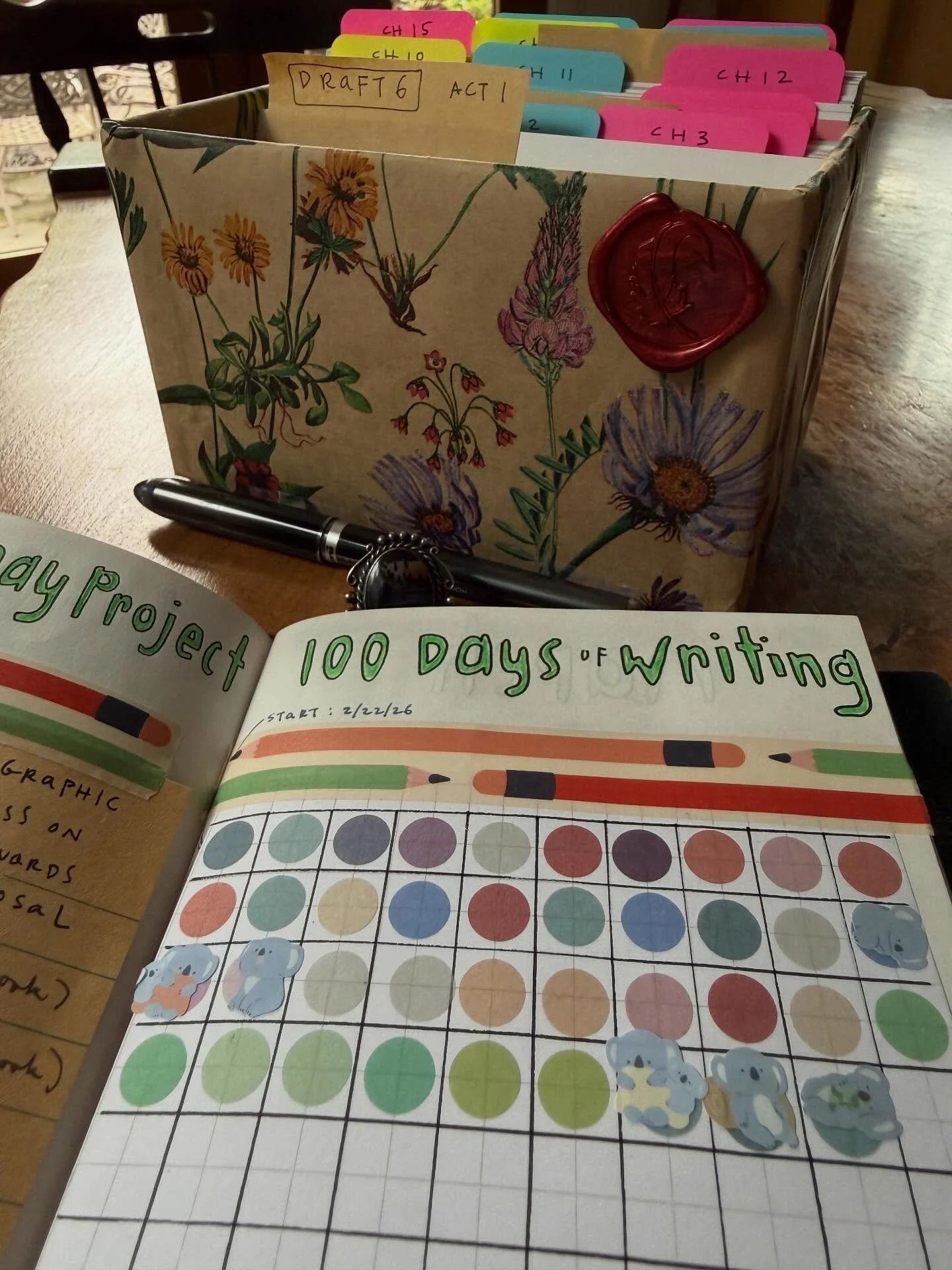 Day 39/100: Finished writing v6.2 of my graphic novel story today! It&rsquo;s the updated plot grid filled out on index cards. I&rsquo;ve found it so challenging to do creative writing on the computer. My attempt at creating this plot grid on my lapt