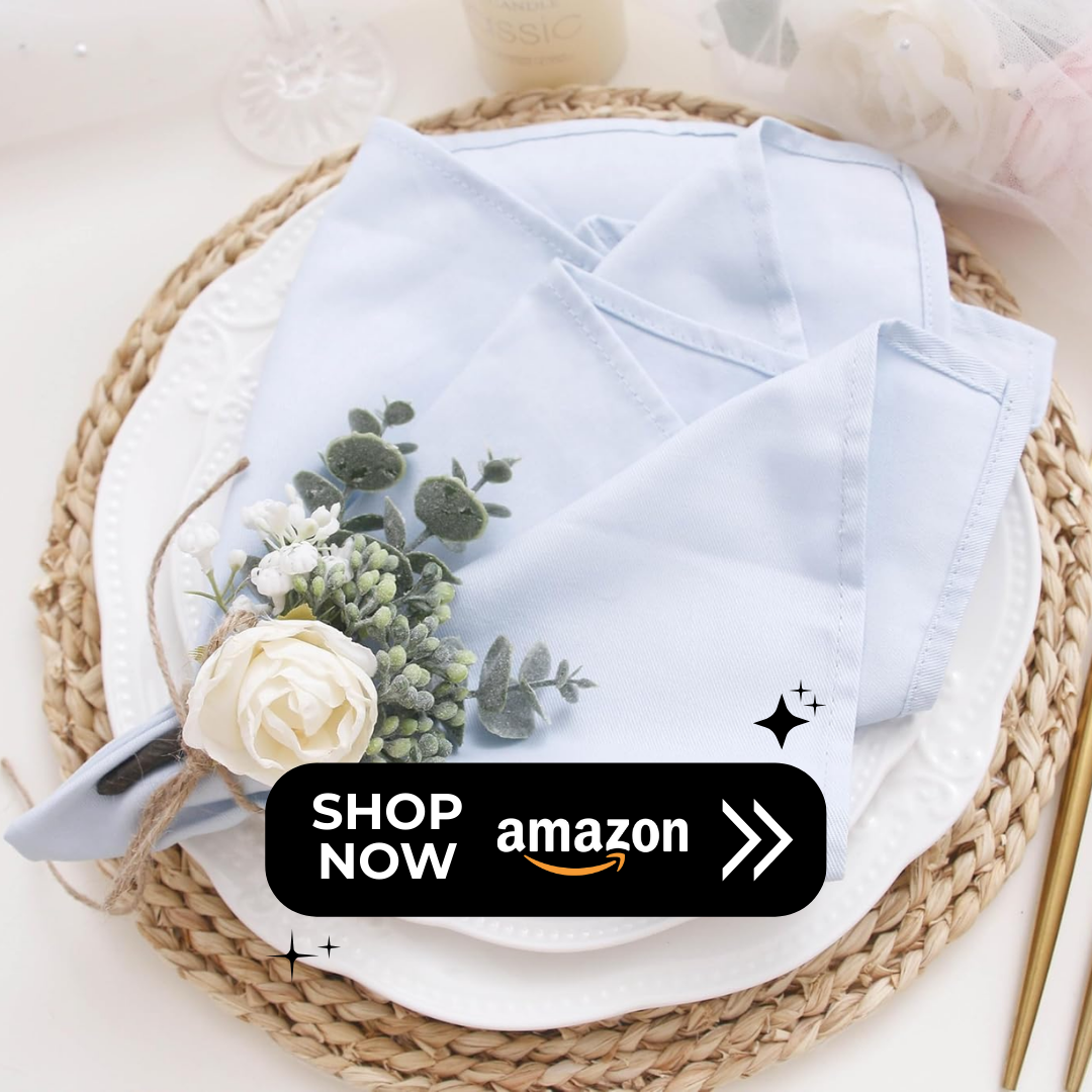 Pastel Blue Cloth Napkins