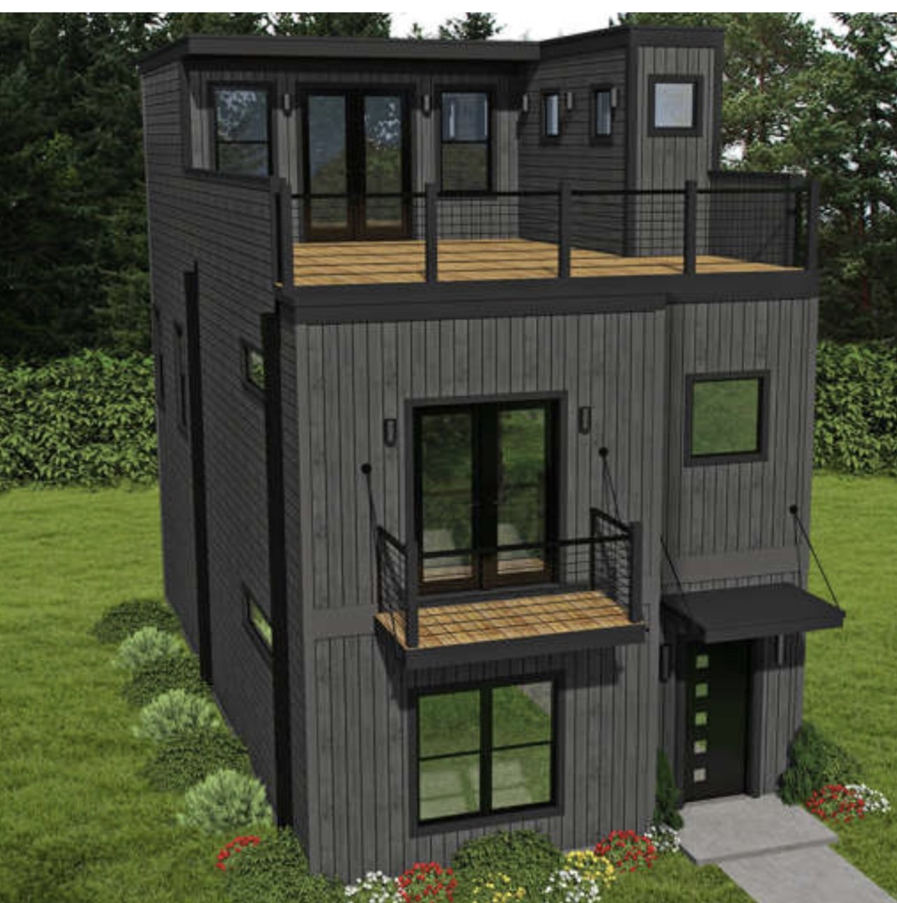 Three floor four bedroom home oasis, with top floor mezzanine