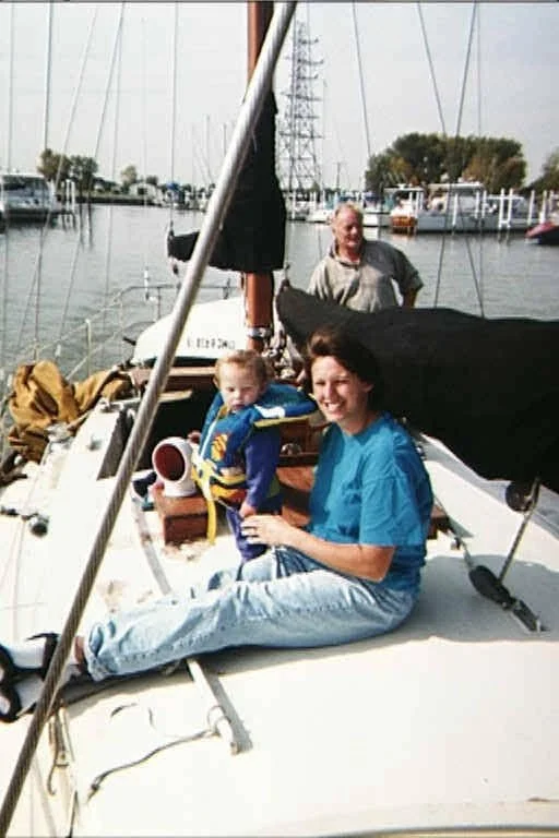 Vincent and Elaine Pruis with Indulis Piziks captaining the Thunderhead, 1999?