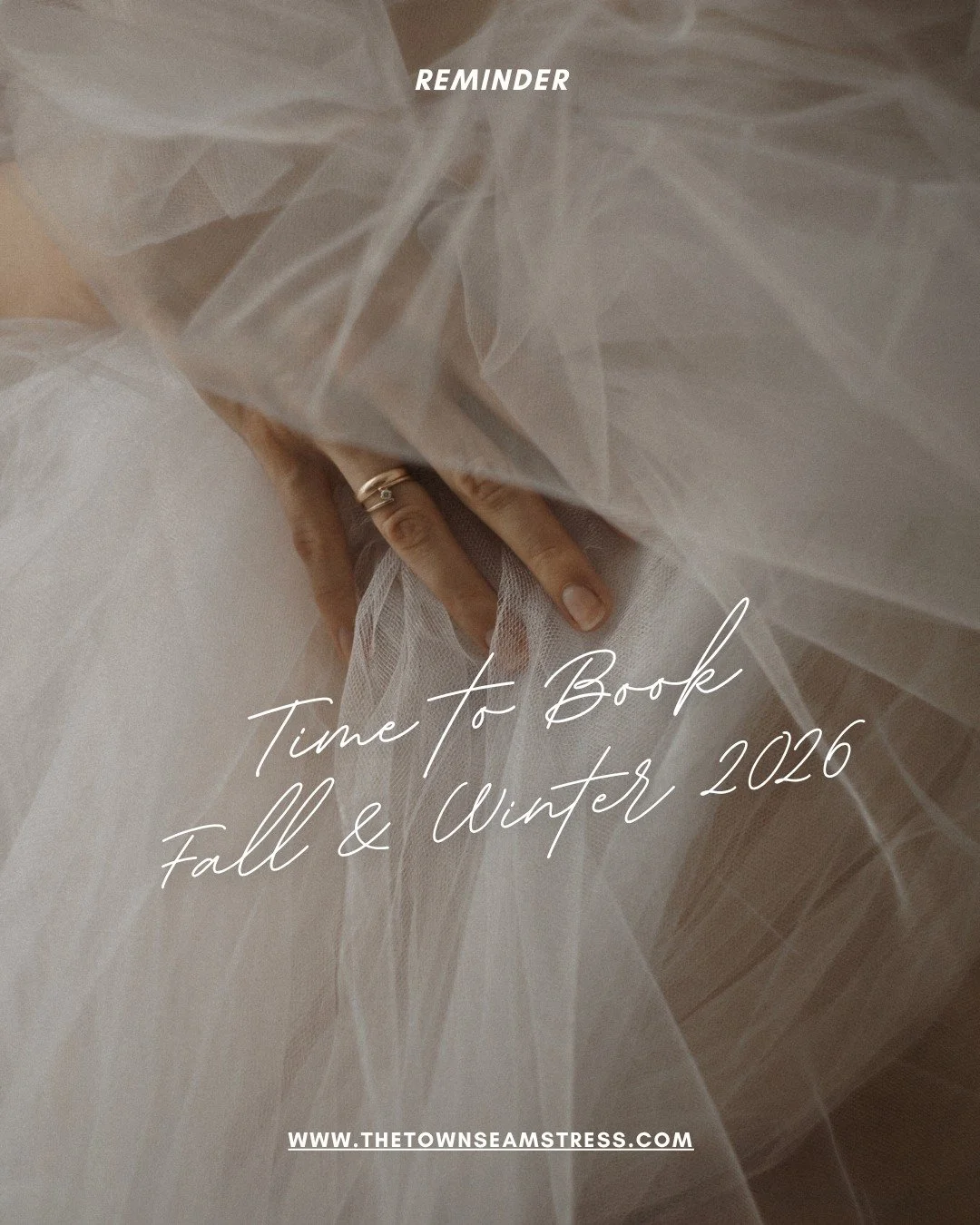 📣Booking Announcement!!📣

If you are an Autumn or Winter 2026 bride, now is the time to be booking your bridal alterations! 

We have limited spots left for October brides. If you are getting married before February of 2027- reach out to save your 