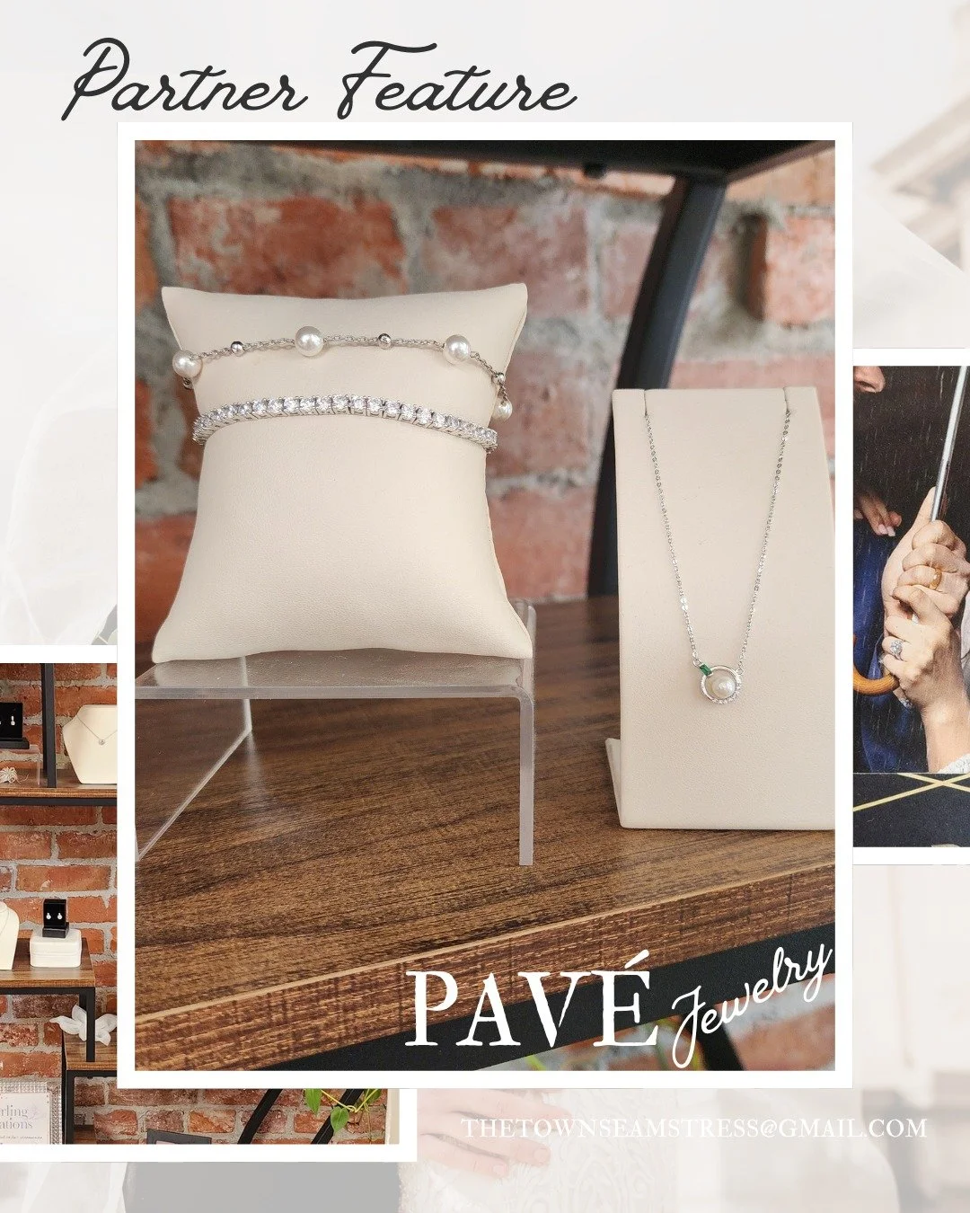 We love to highlight other small businesses for bride's that we trust.

If you've been in the studio- you know that when it comes to wedding day jewelry, we love PAVE. 

we keep some of our favorite signature pieces in studio, but Janey is happy to h