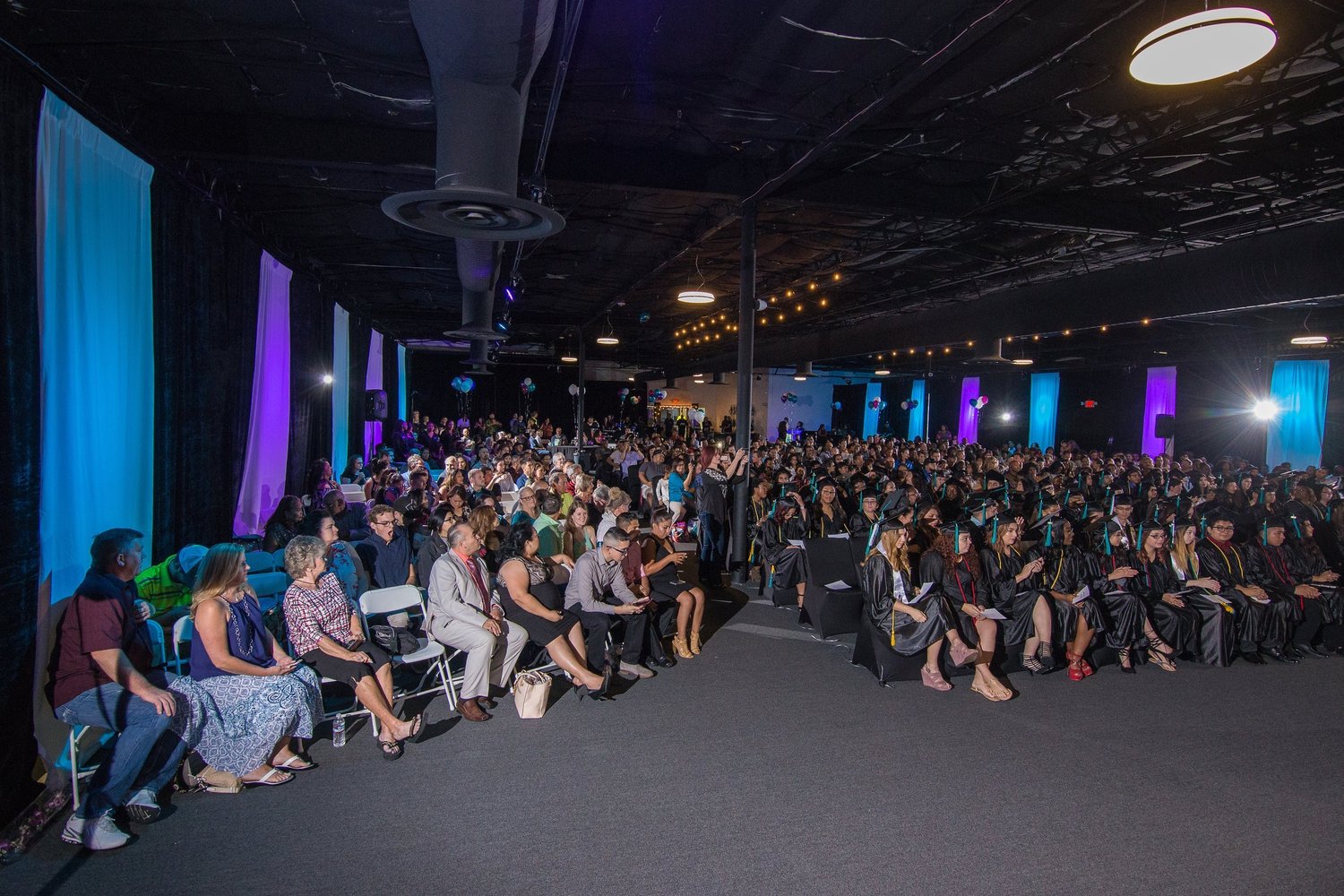 Full house inside The Industrial's main hall