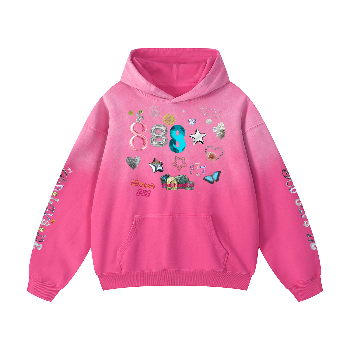 god luvs me sun-faded cotton hoodie