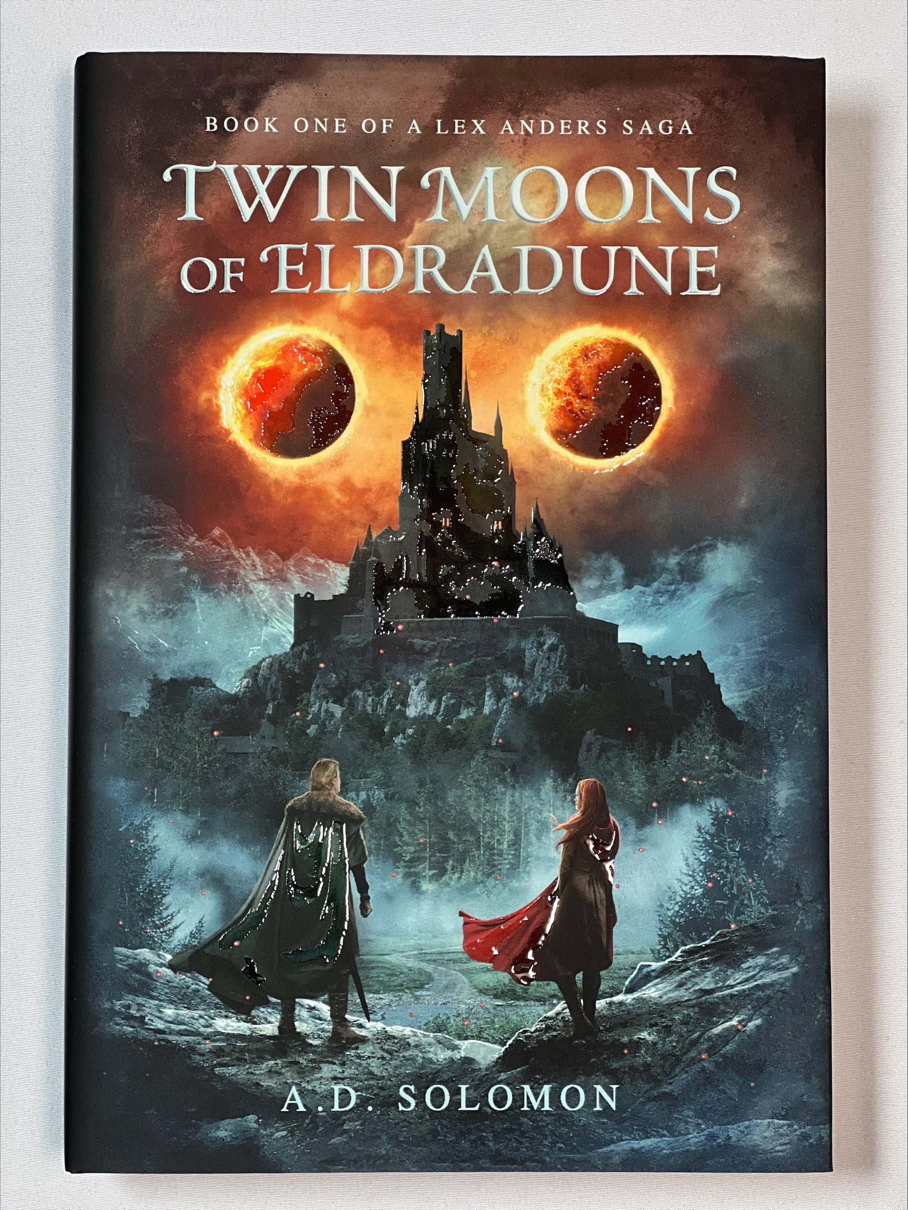 Signed Dust Jacket Special Edition Hardback copy of Twin Moons of Eldradune