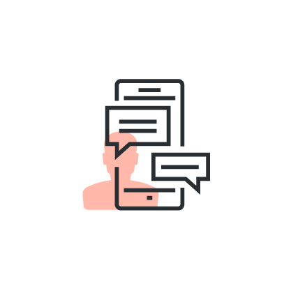 icon symbolizing ongoing communication between people