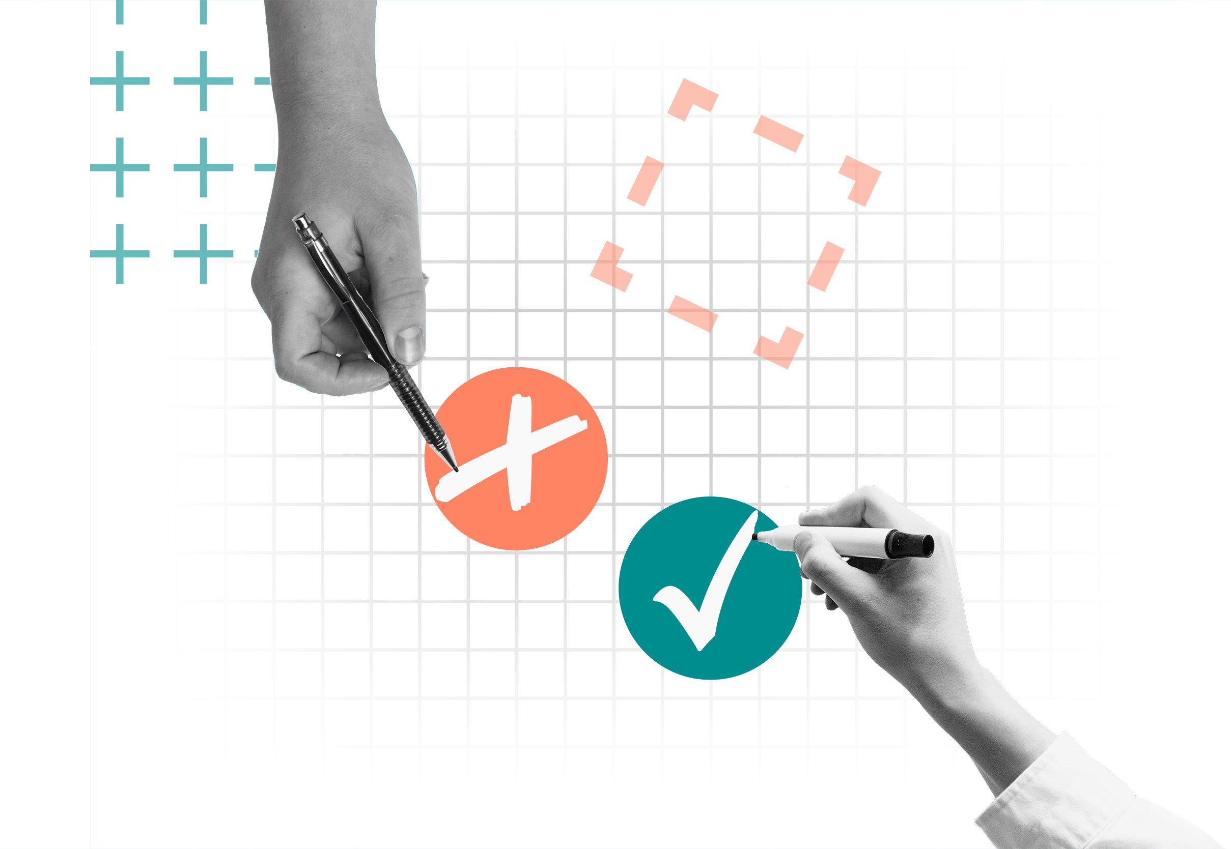 Image showing two hands mapping out or planning a strategy