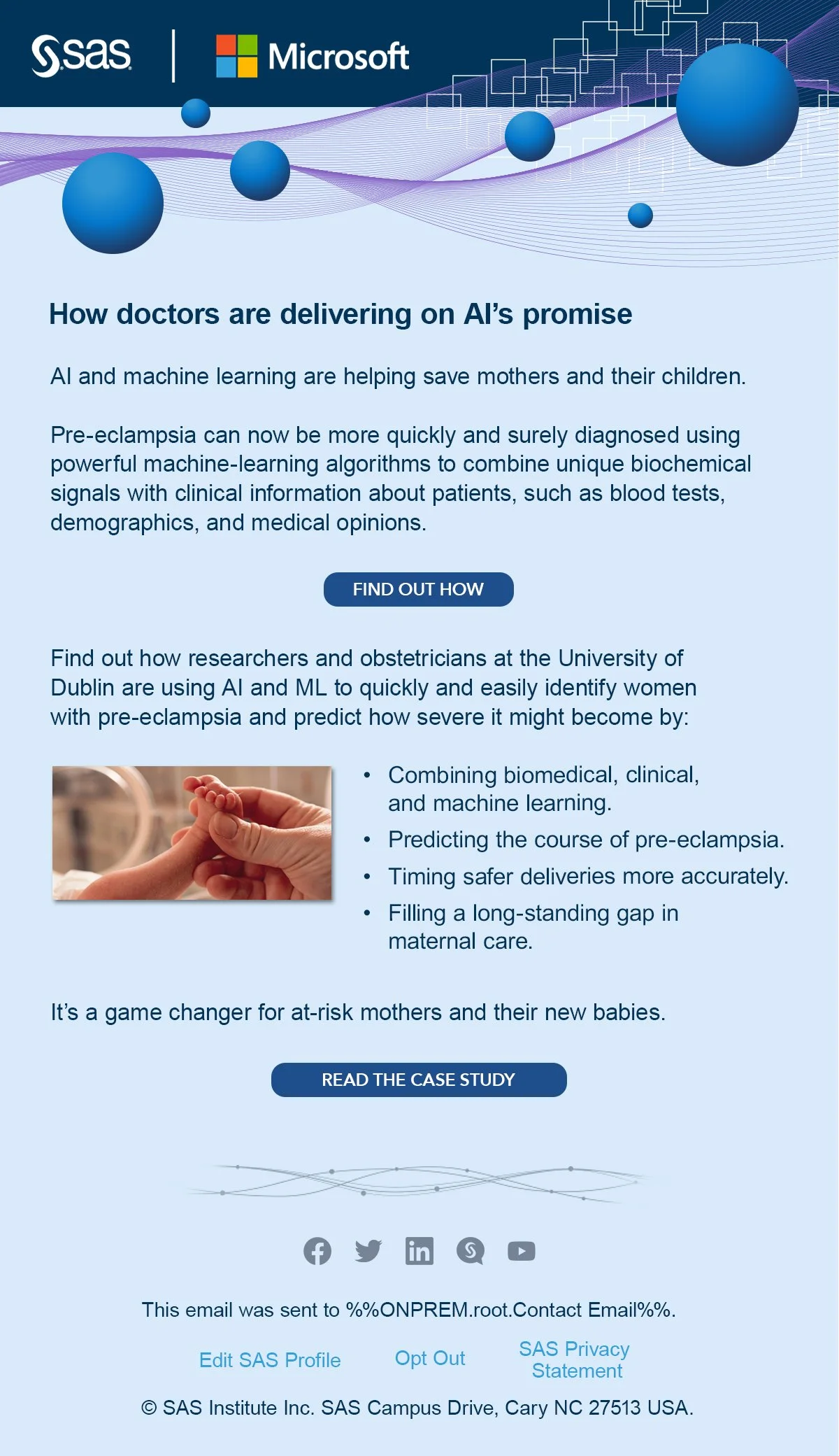 SAS and Microsoft healthcare industry email