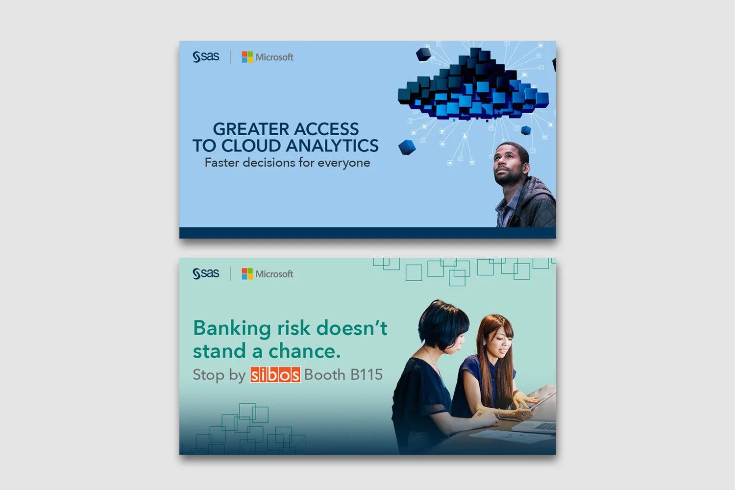 Thumbnails of two SAS LinkedIn posts