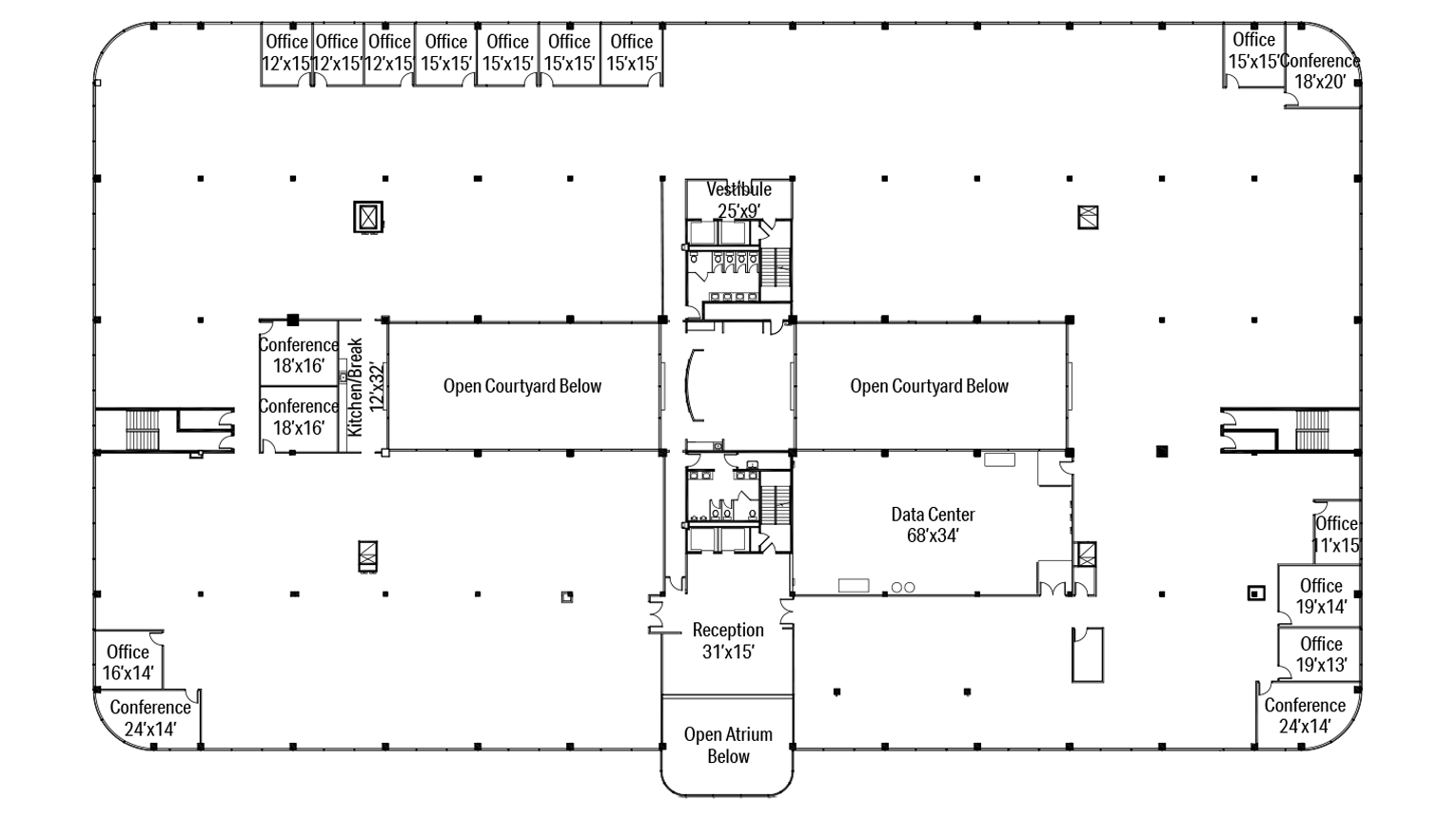 Full-floor 52,856 SF office availability for lease at Cumberland Centre office campus in Chicago
