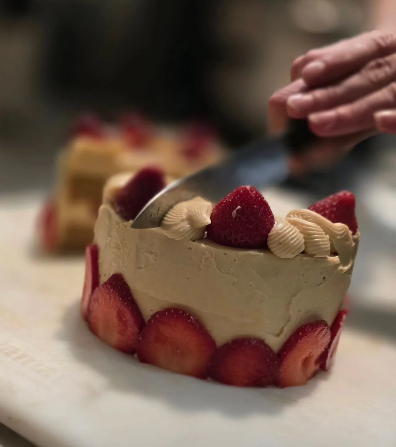 Check out beautiful little strawberry brown butter cake

Chefstable - 5.23 - you never know whatcha going to get but bet it's going to be the best of the season!