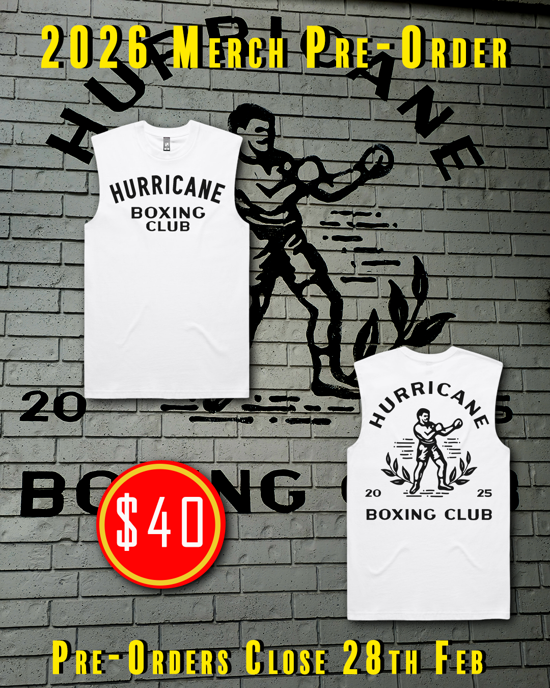 White Hurricane Boxing Club Tank Top