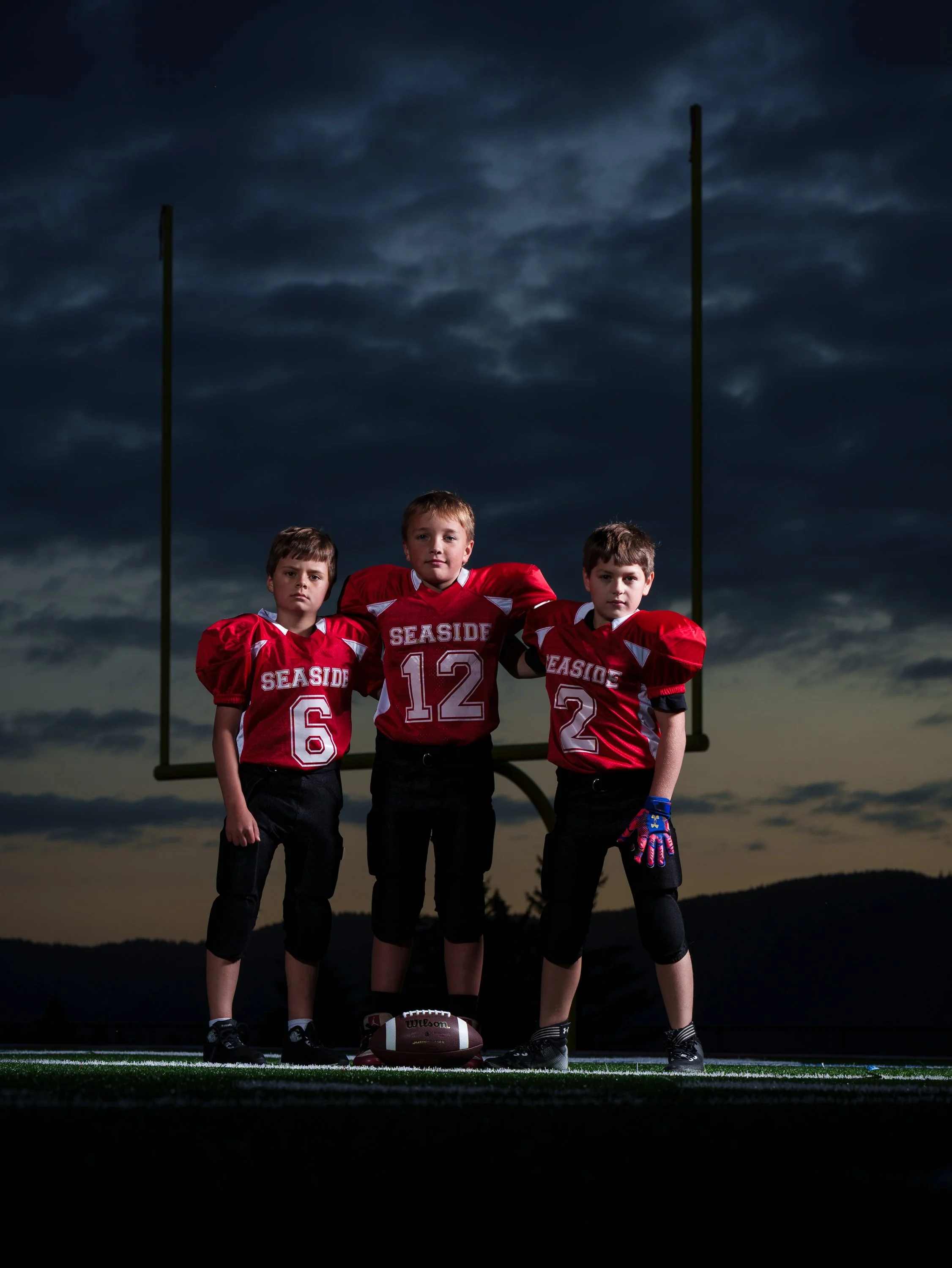 Football Team and Individual photoday portrait by Justin Grafton Studios