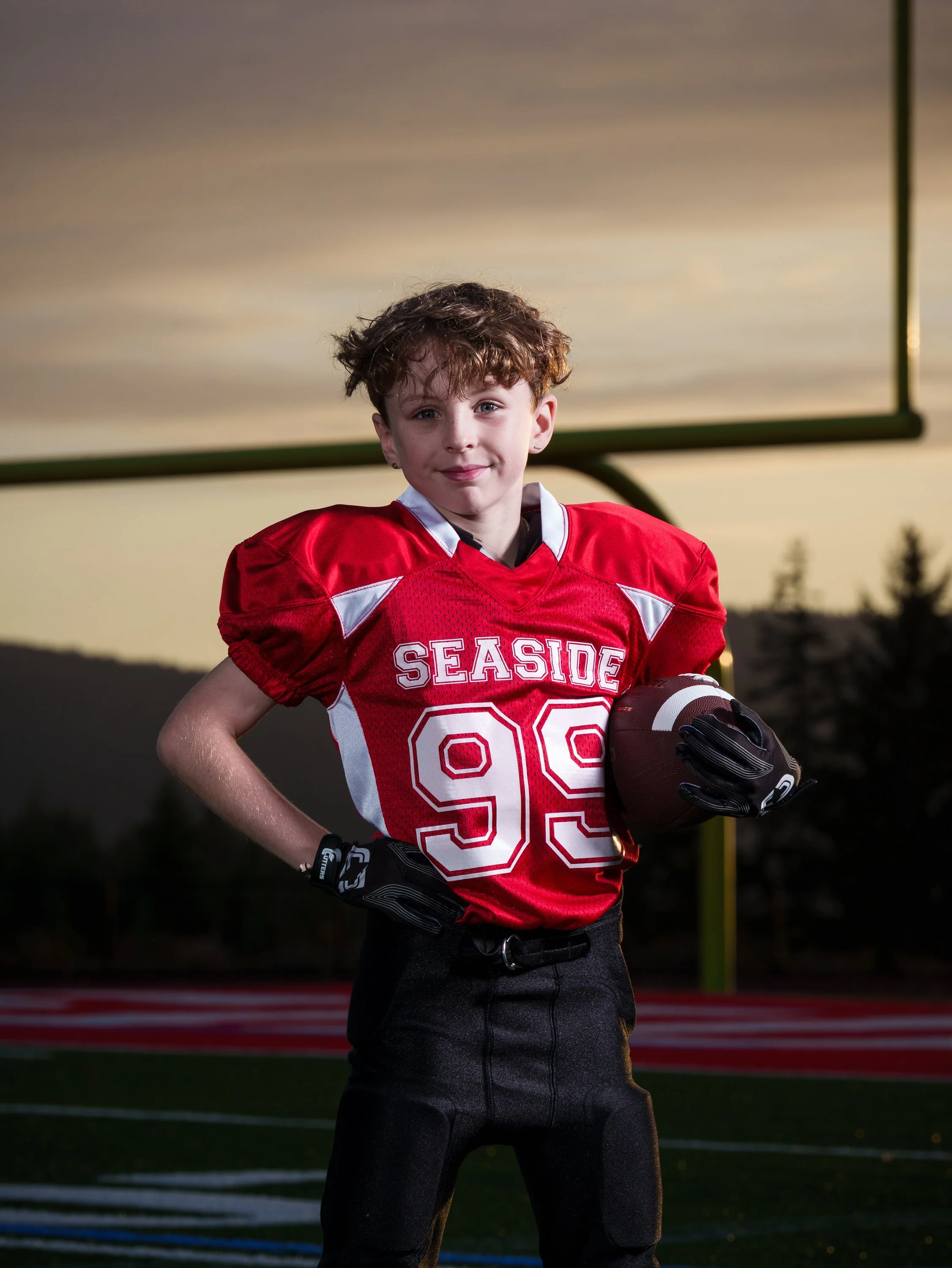Football Team and Individual photoday portrait by Justin Grafton Studios