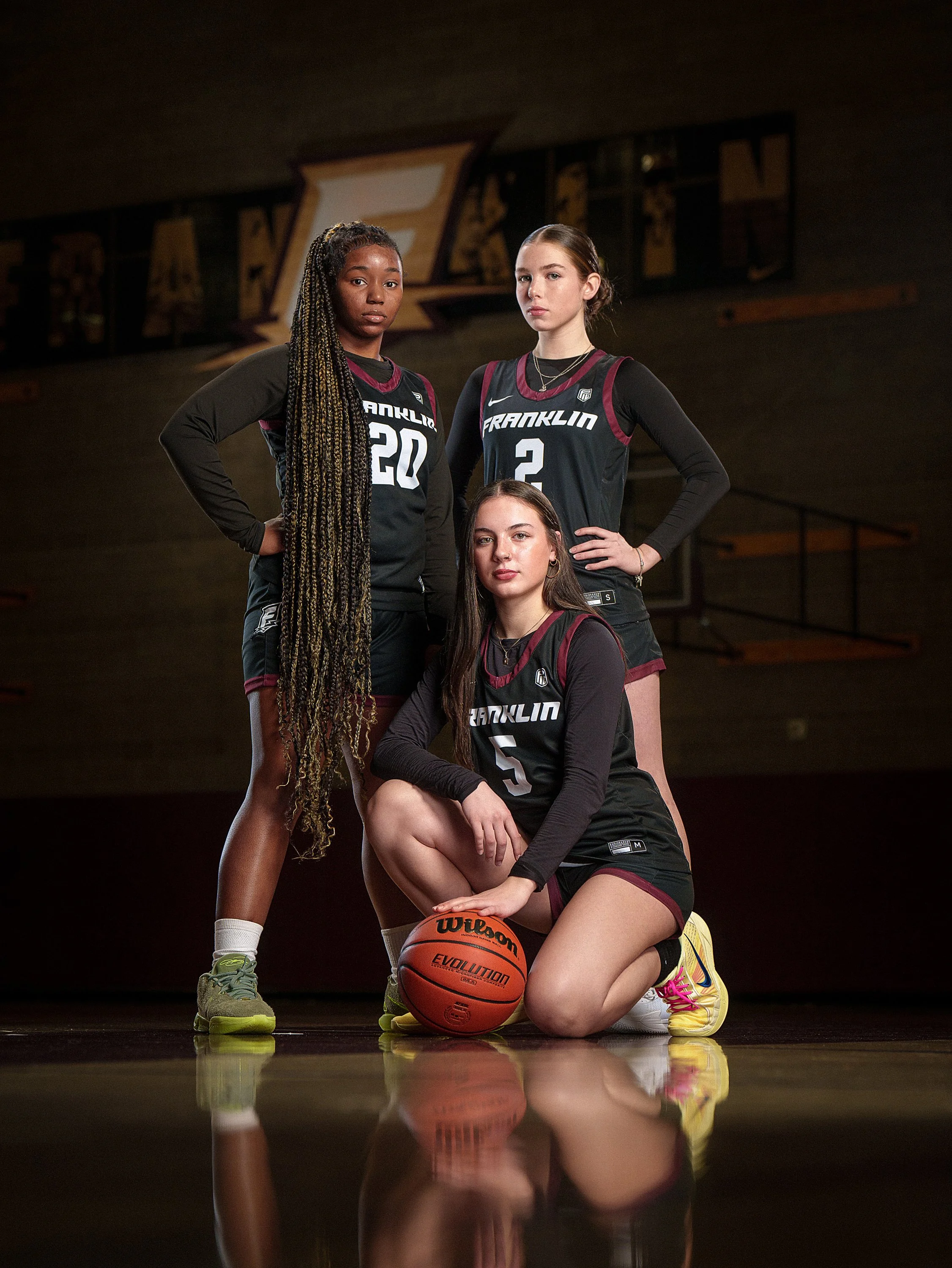 High school athletic media day portrait and banner composite by Justin Grafton Studios serving Oregon and Washington