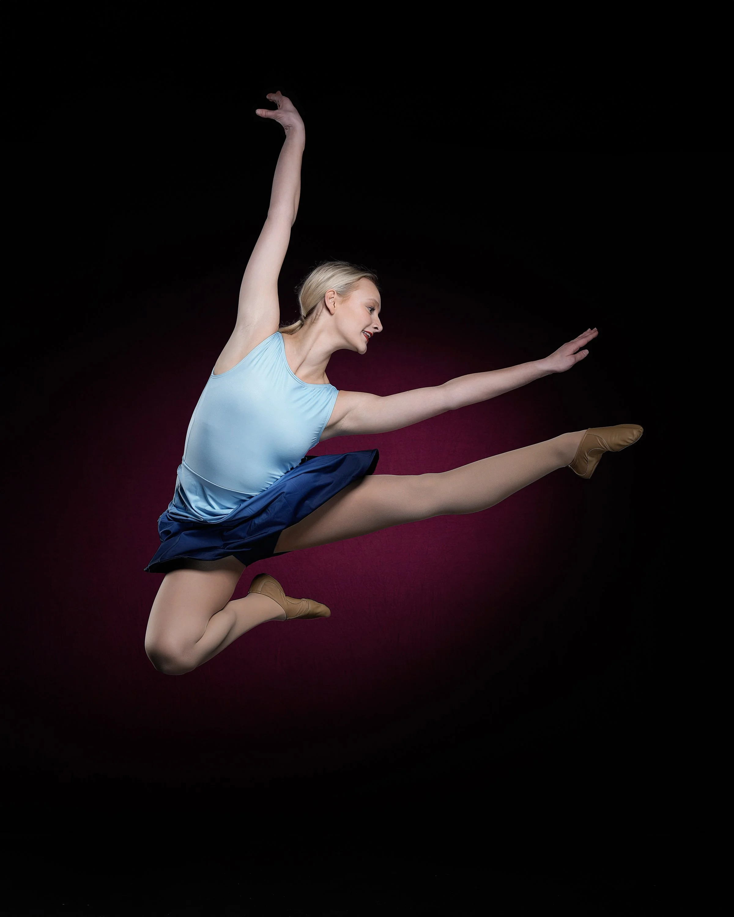 Pacific Northwest dance studio media day portrait with frozen motion studio lighting by Justin Grafton Studios
