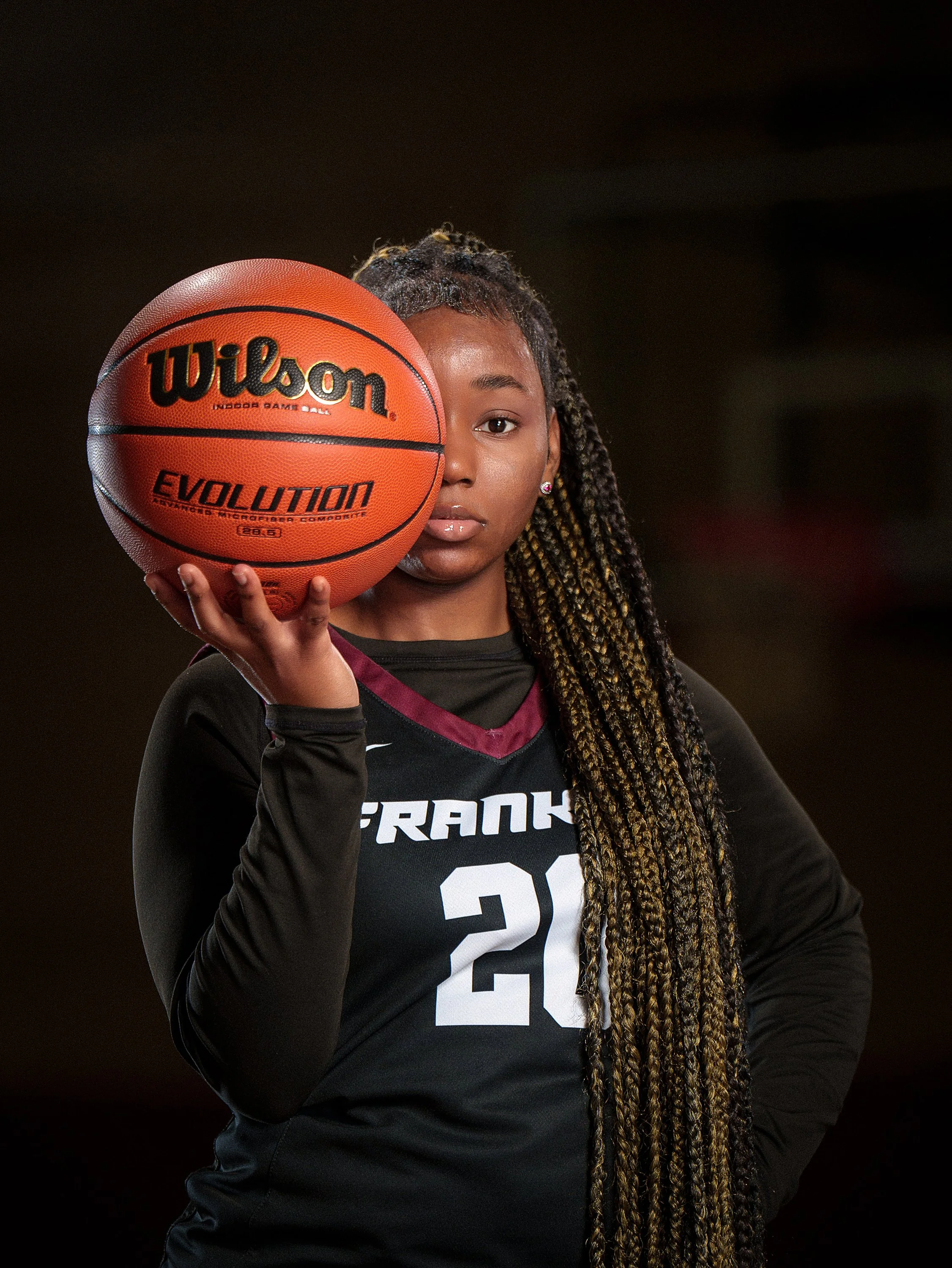 High school athletic media day portrait and banner composite by Justin Grafton Studios serving Oregon and Washington