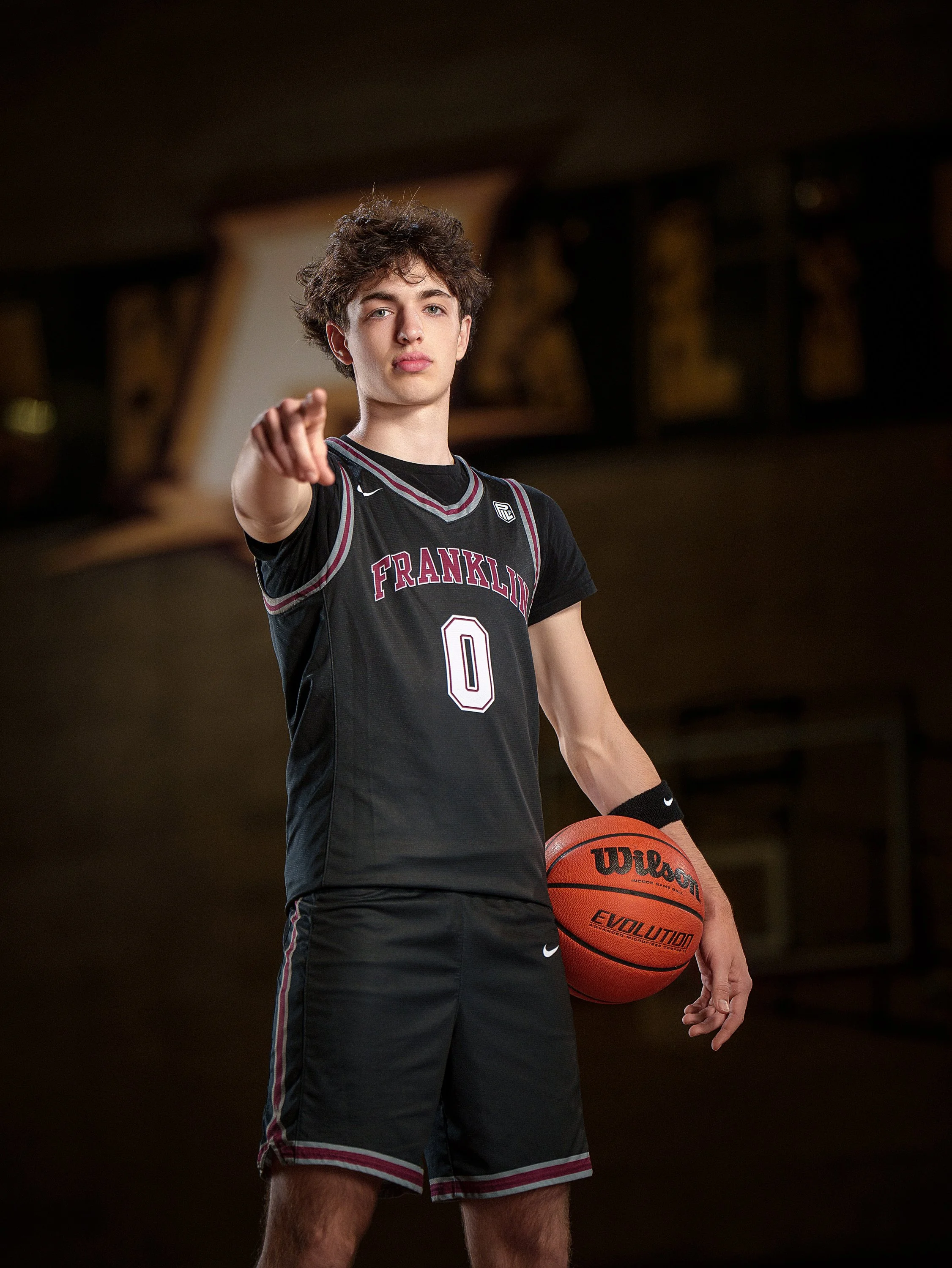 High school athletic media day portrait and banner composite by Justin Grafton Studios serving Oregon and Washington