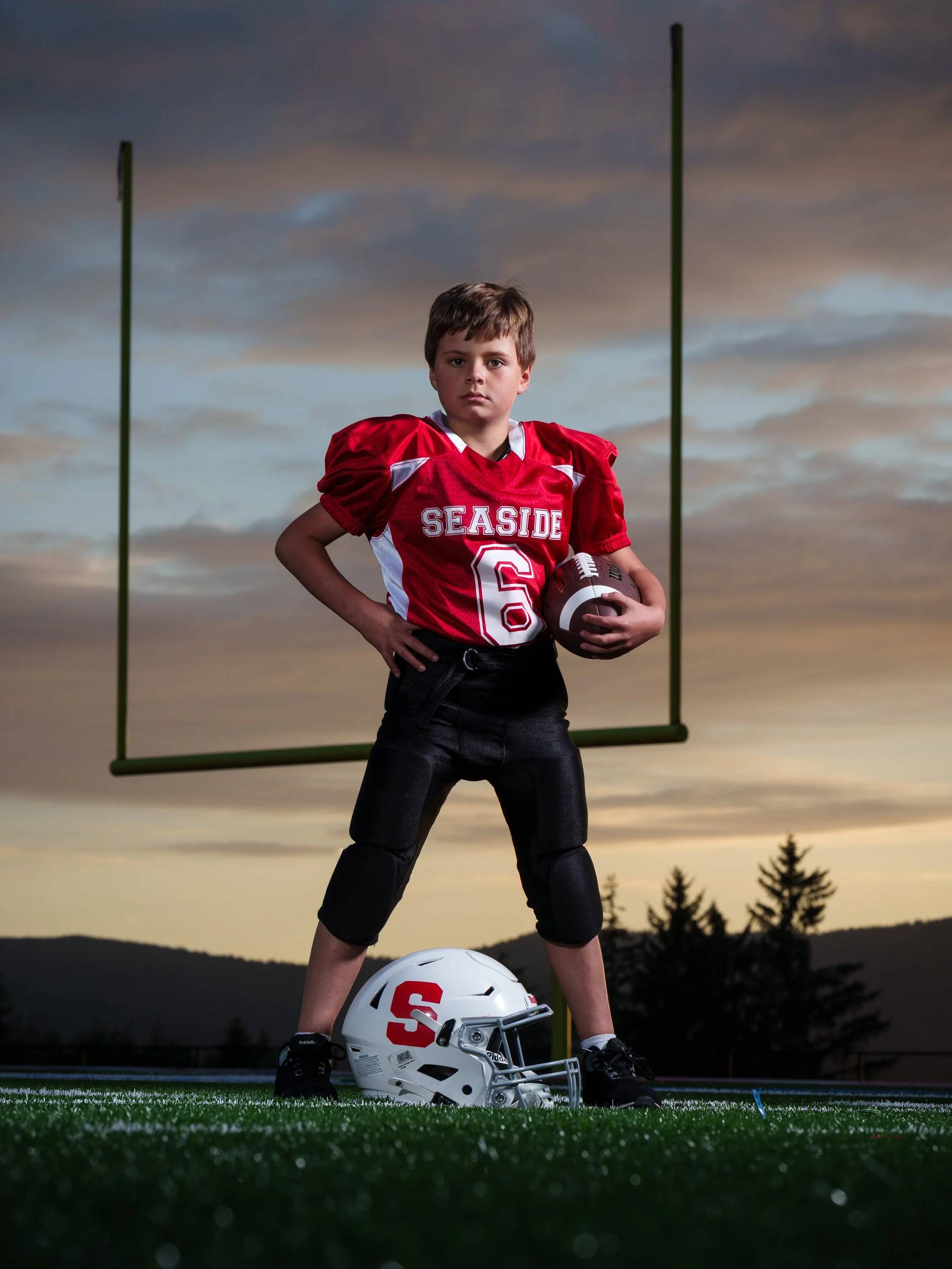 Football Team and Individual photoday portrait by Justin Grafton Studios