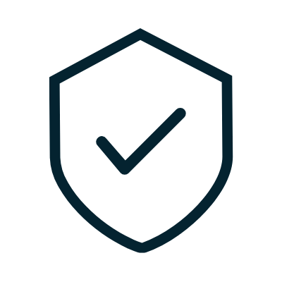 A shield icon with a checkmark inside, representing security or protection. Drone Detection Ireland