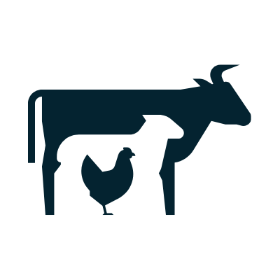 Silhouette of a rooster, hen, and goat standing under a tree branch. Drone Detection Ireland