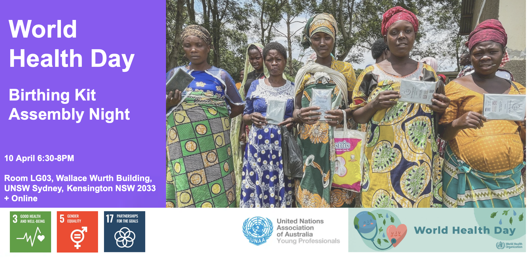 Hands on for Health: United Nations World Health Day Birthing Kit Assembly Night