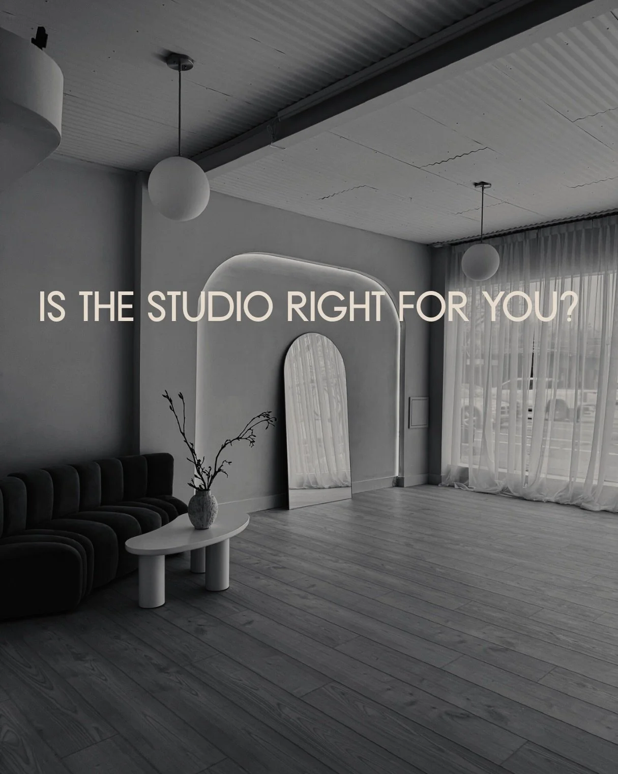 If you&rsquo;re creating regularly, care about clean aesthetics, and want a space that actually works for both photo and video, this one&rsquo;s for you.

No hard rules. No overproduced sets.
Just a flexible, light-filled studio designed for creators