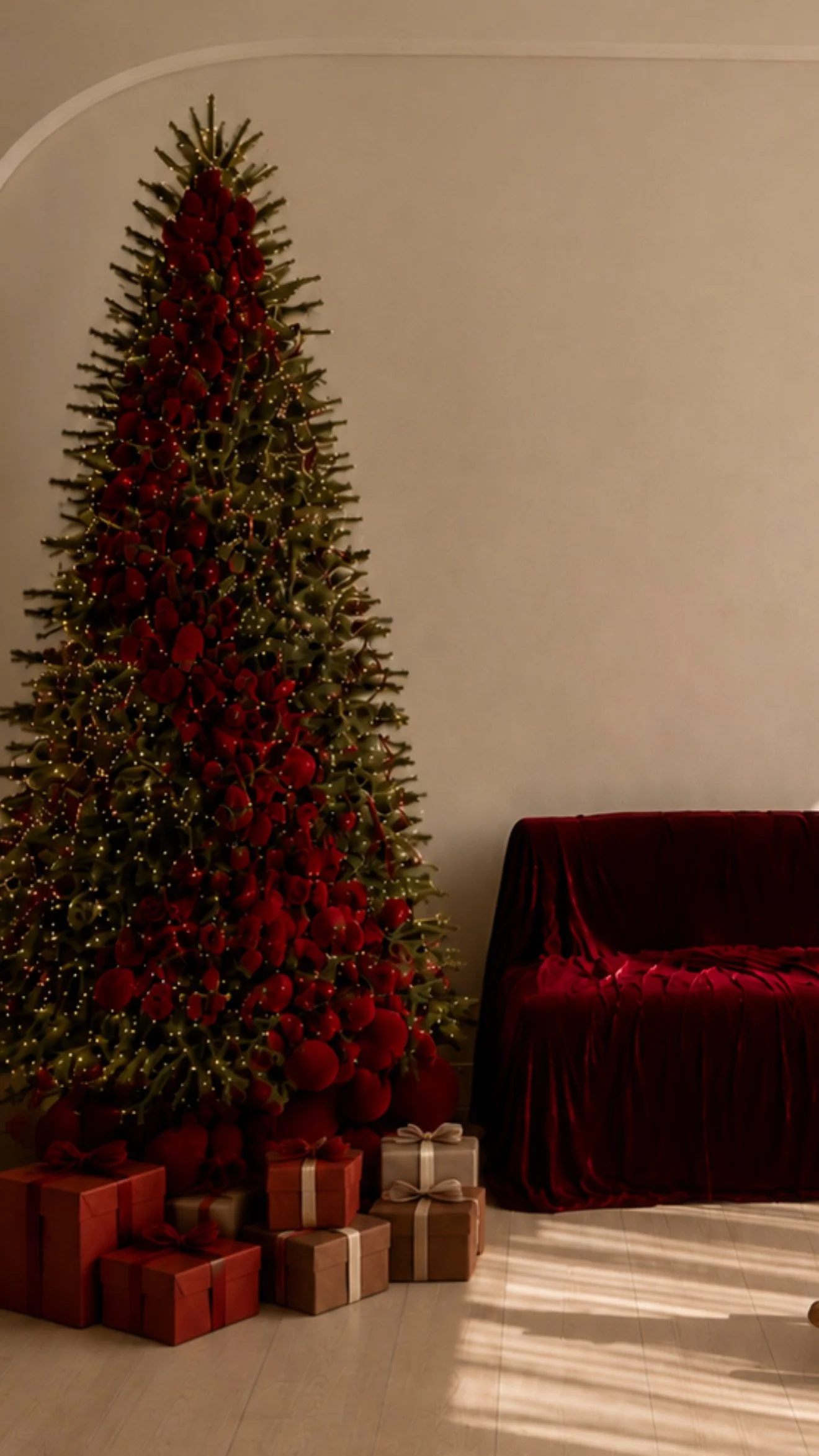 Seasonal detail on the holiday set