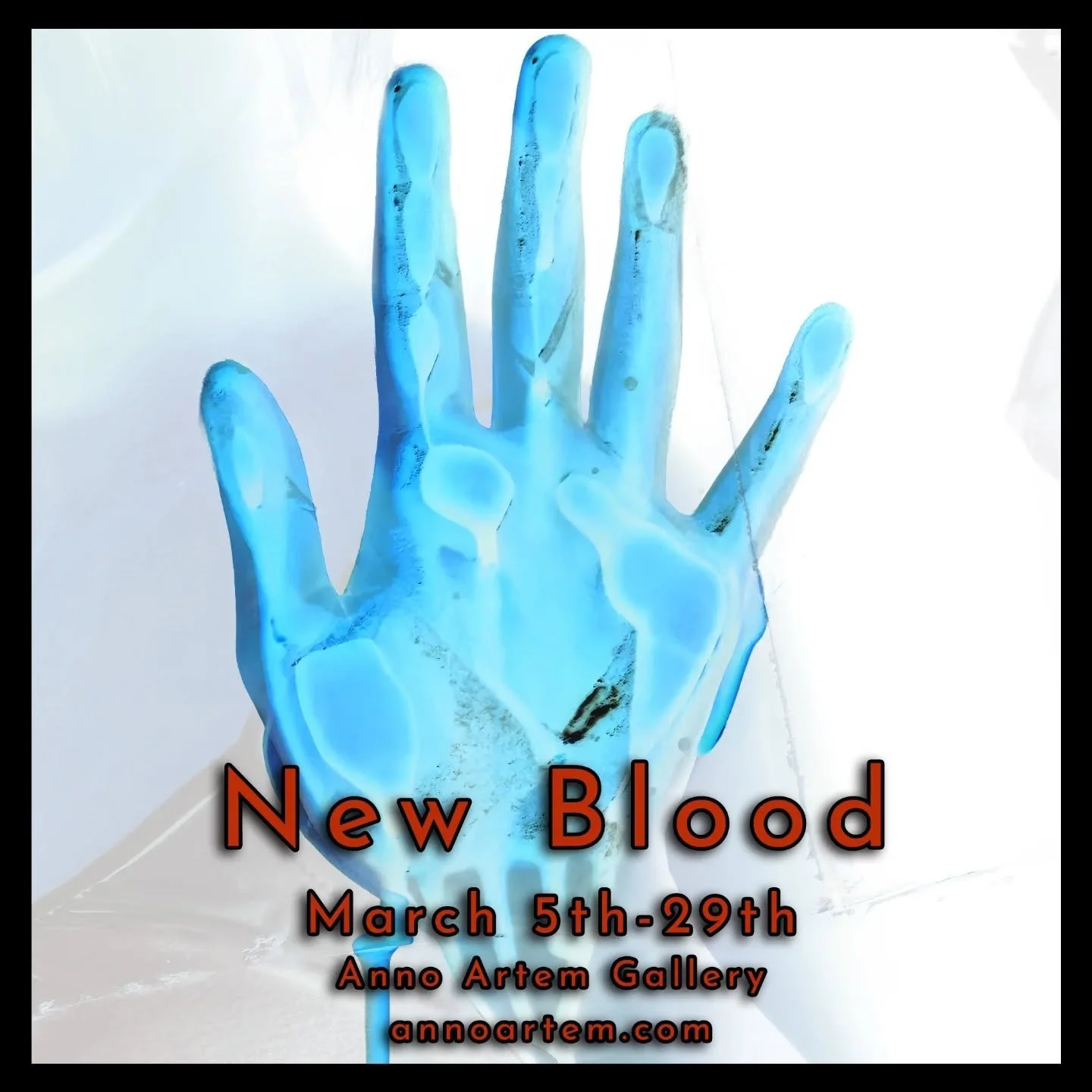 Open today and Saturday 11-6, but I wanted to remind you of a couple things we have going on. Submissions are open for "New Blood" our first group show of 2026. Looking for artists that have never shown with us before. 
And it looks like th