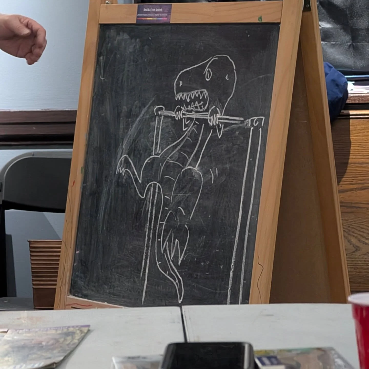 Tomorrow is your last day to see "The Makeshift Wiring Of Jim Ehling" from 11-3 before we have a special closing party for collectors from 3-6.

Today Jim came in and held an interactive event where he drew animals by request. Thanks to eve