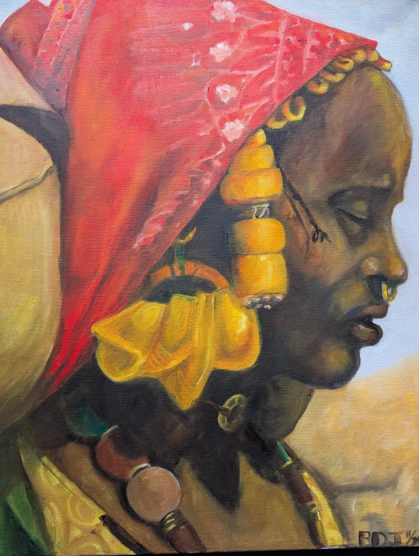 Today as part of our special collection honoring Black History Month, we're showcasing Melvin Johnson's "Sorrow". Mel says this piece "symbolizes the traumatic experiences of subjugated people around the world". But even in her mi