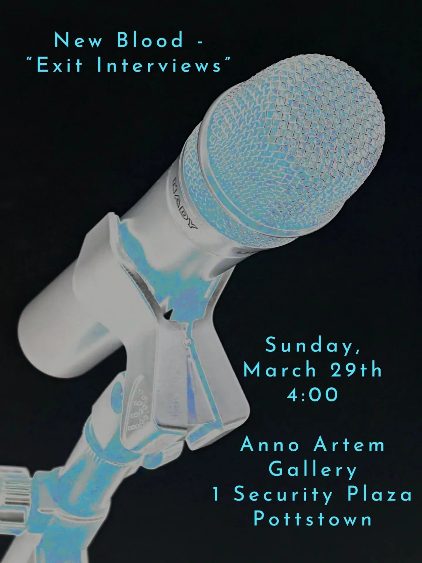 Open 11-6 today for the closing day of "New Blood". Your last chance to get in to see this incredible collection of work. At 4:00, the artists of "New Blood" will be in the gallery for Exit Interviews, our playful take on the trad