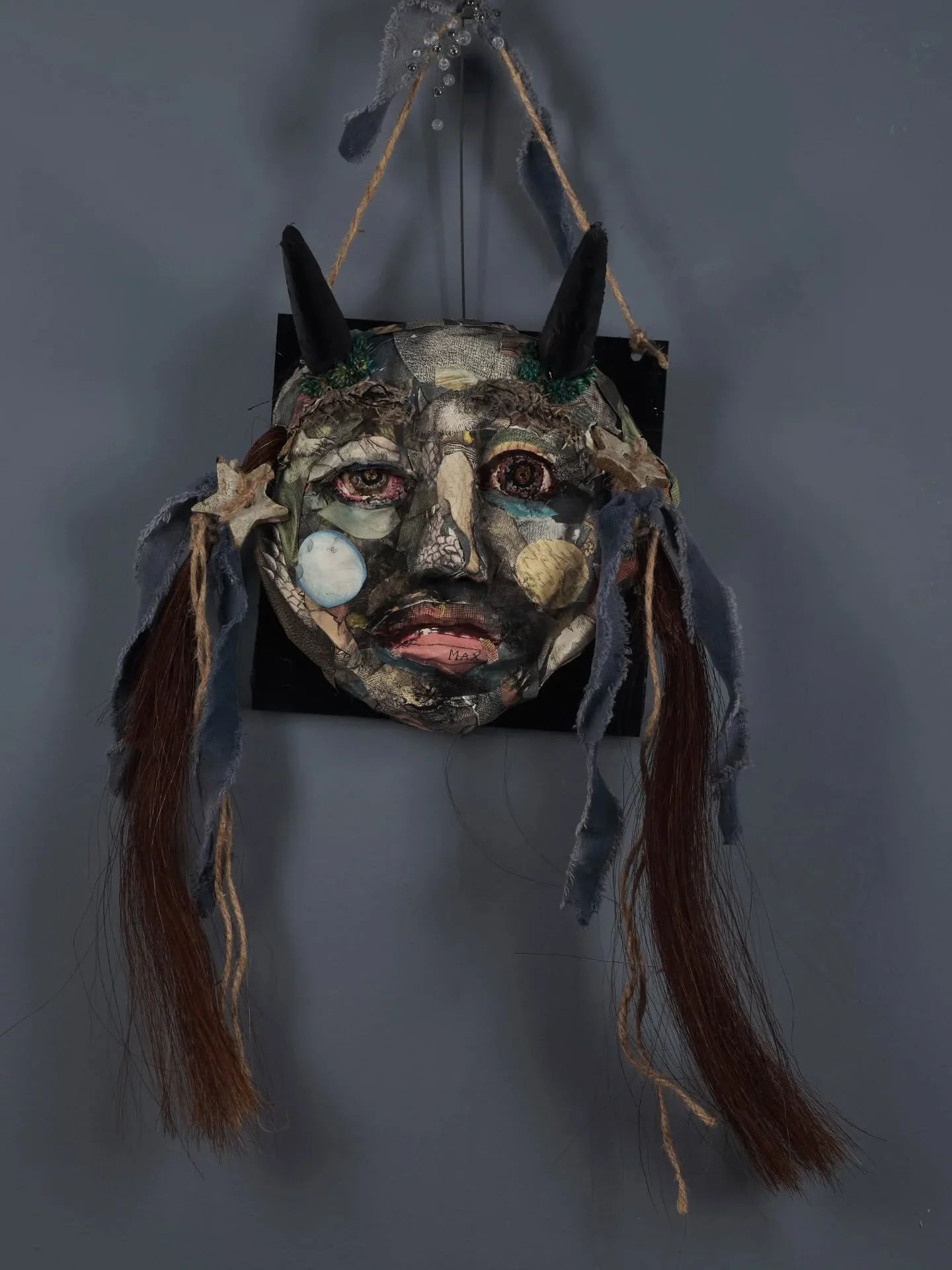 Our first entry for today's Earth Day Recycled Art Event is in and it's magnificent! Created by Joy Greer (@the_art_of_joy_ ). Come in and create your own recycled art panel from 4-7 for a $10 donation to Hearts Of Humanity Community Development Corp