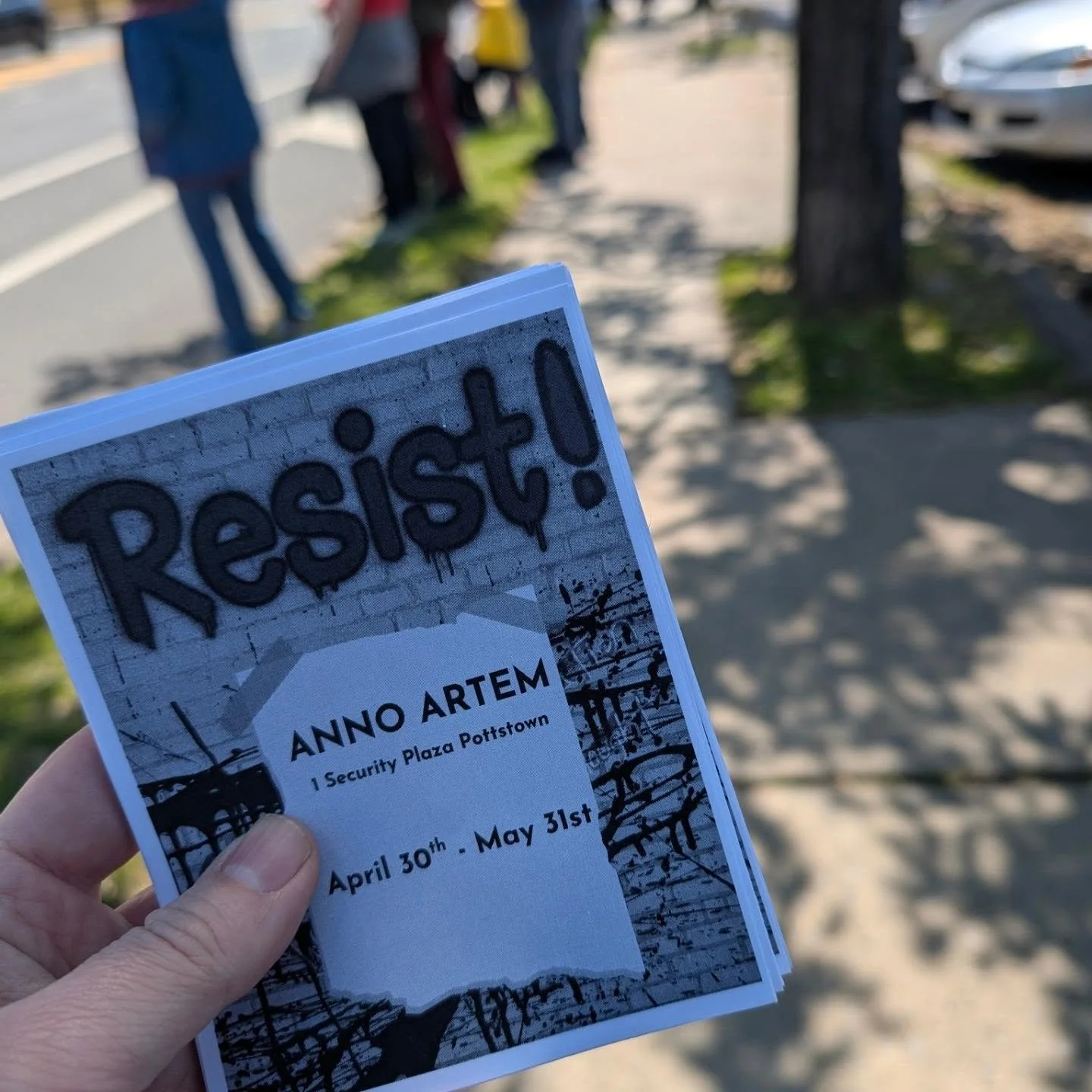It's Mayday and I was going to be closed today but I thought that would be counterproductive for a show about protest and resistance. So come in and consider it a free art museum today.

We had an amazing turnout for our opening last night. Thank you