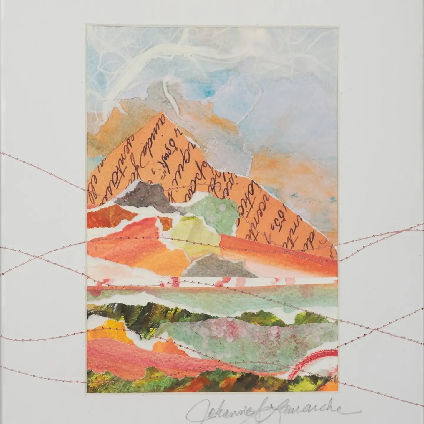 For Mother's Day, we wanted to focus on a work in our current show, "Resist!", by Johanne Lamarche (@johannelamarche ) entitled "L'eclat De Ce Jour (Radiant Morning)". Inspired by her mother's skill sewing clothing for her in her 