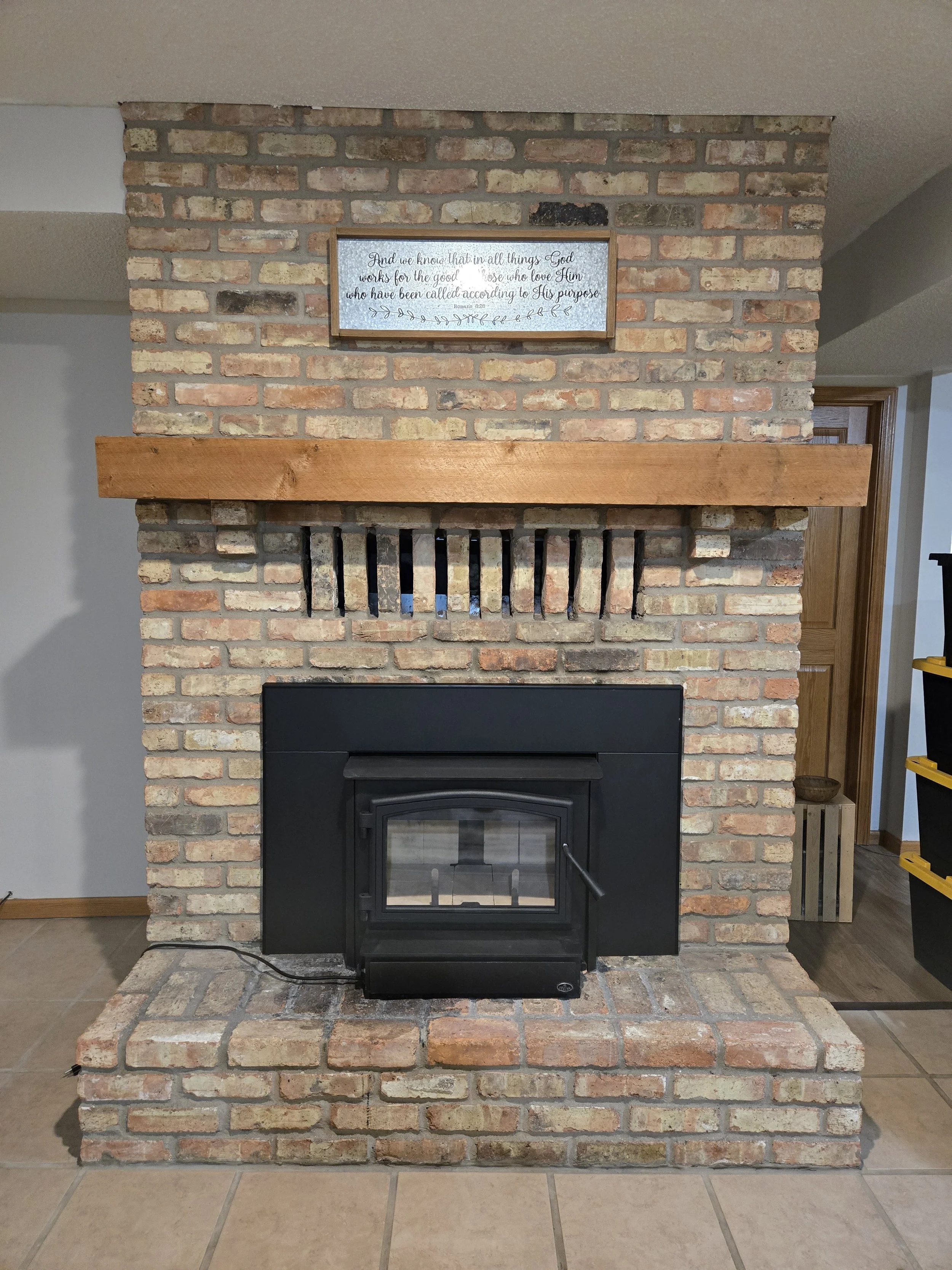 Osburn Wood-Burning Insert Install