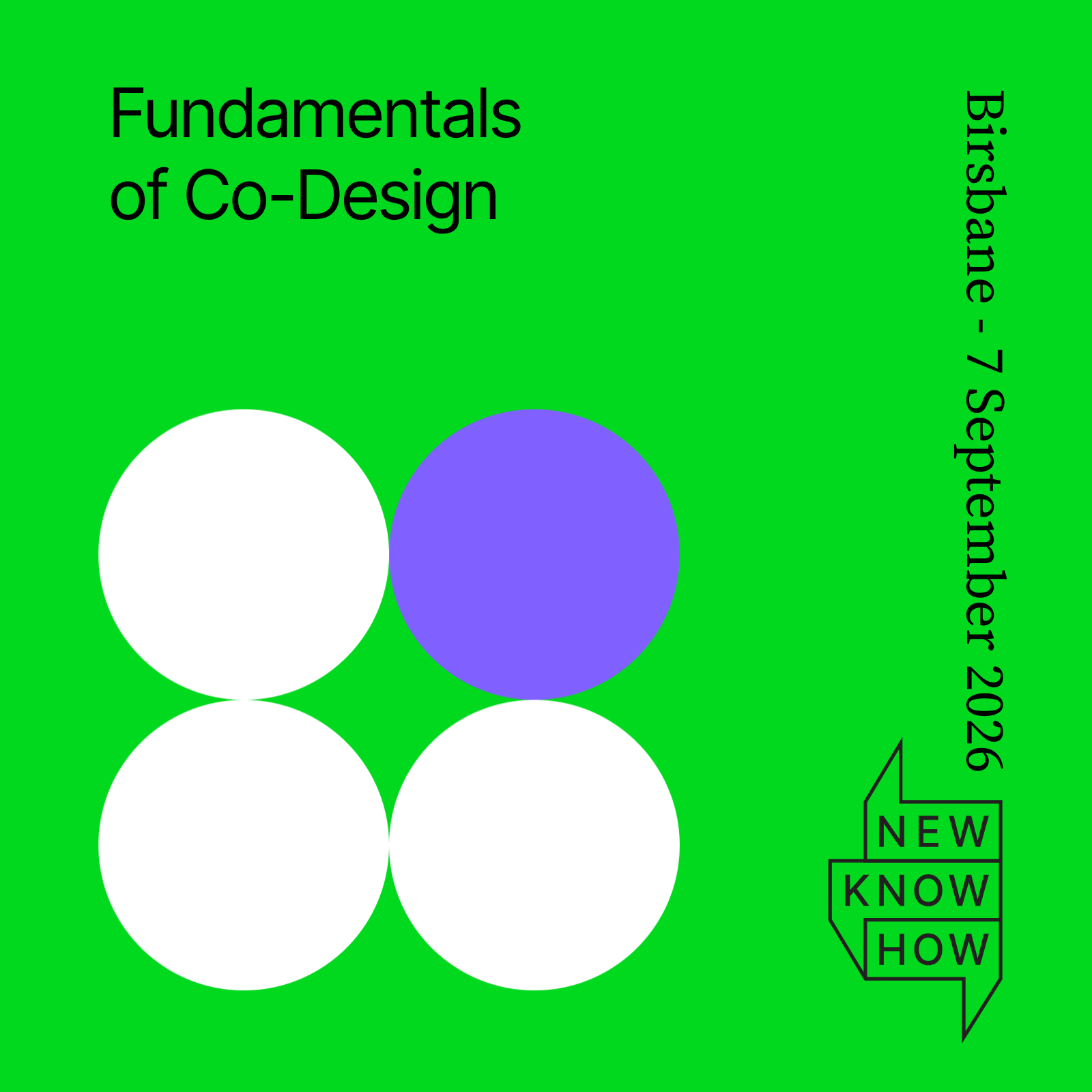 A green background with the words 'Fundamentals of Co-Design - Brisbane, 7 September 2026'