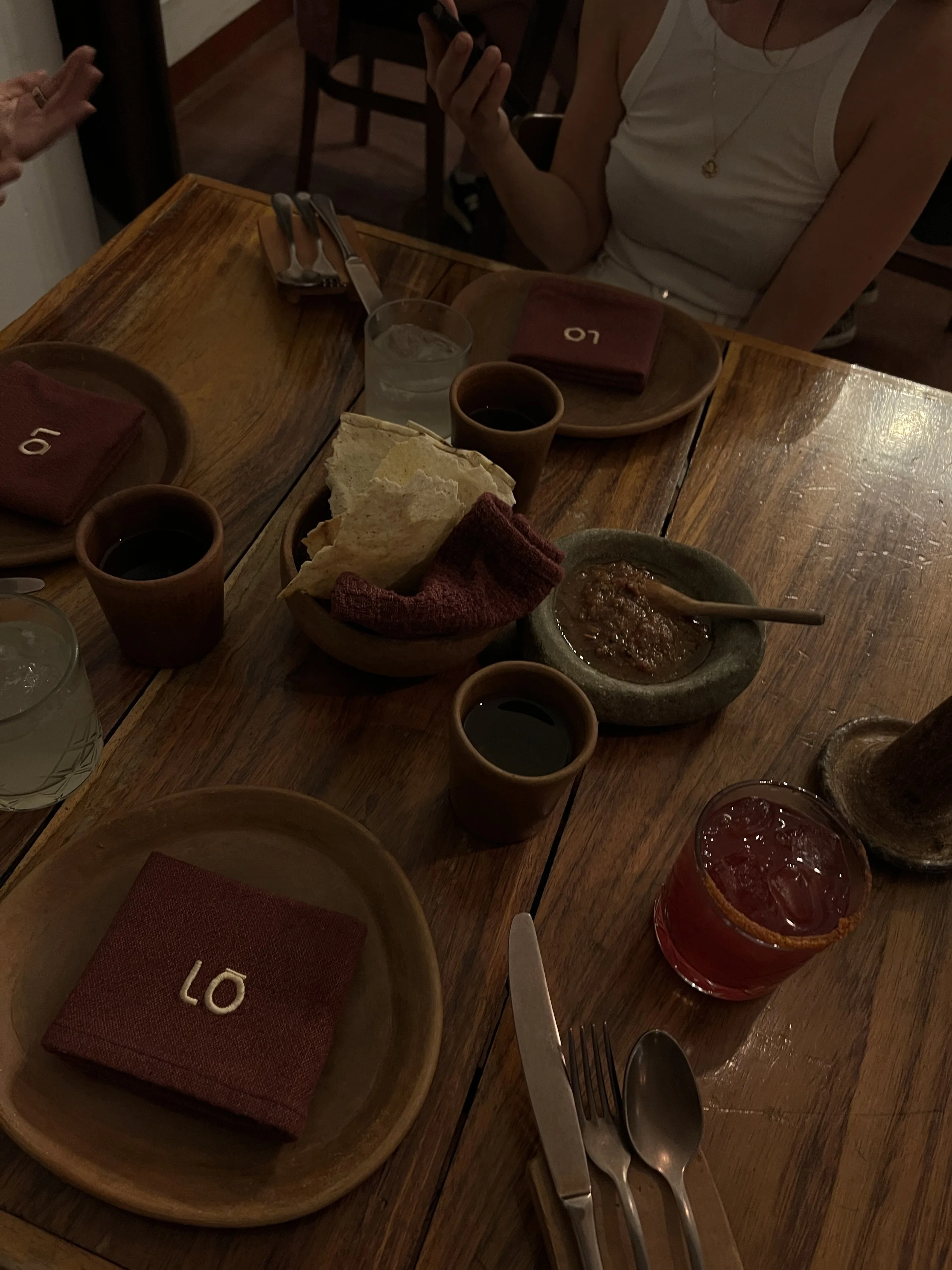 table setting Levadura de Olla Restaurante