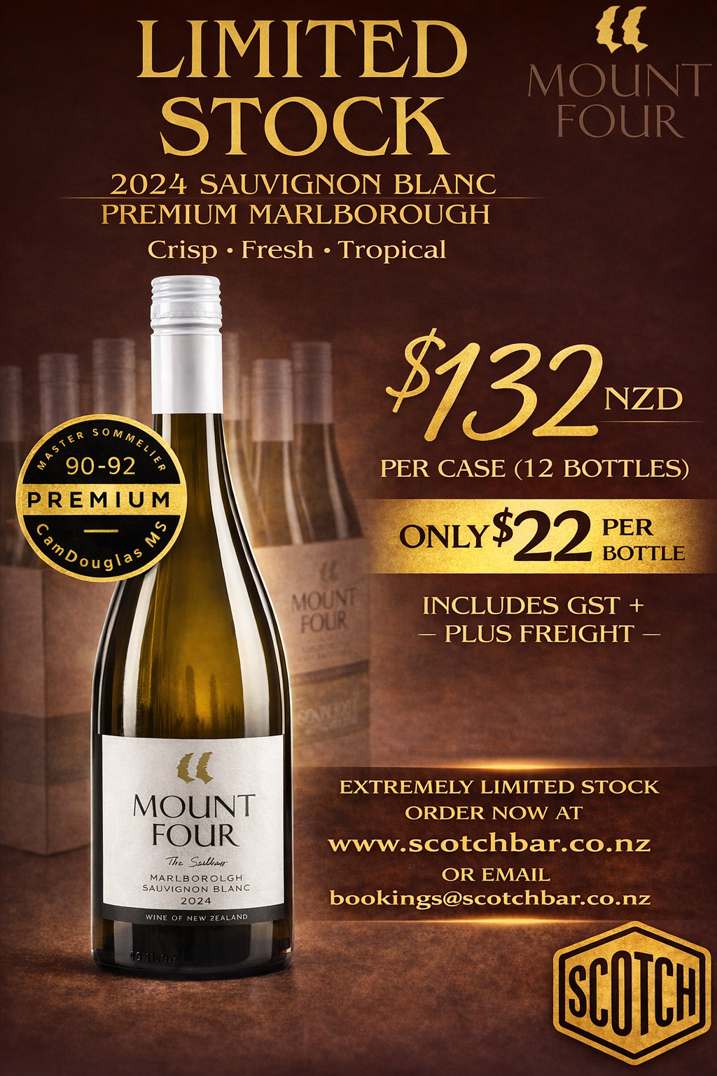 Limited stock Mount Four Sauvignon Blanc.png