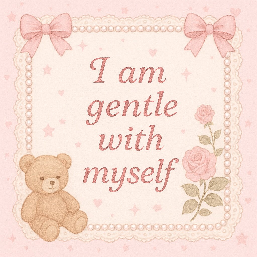 Affirmation of the day🫶🏻✨🧸
#dailyaffirmations #affirmation #iam #gentle #coqutte #cute #girlsandmentalhealth #mentalhealth