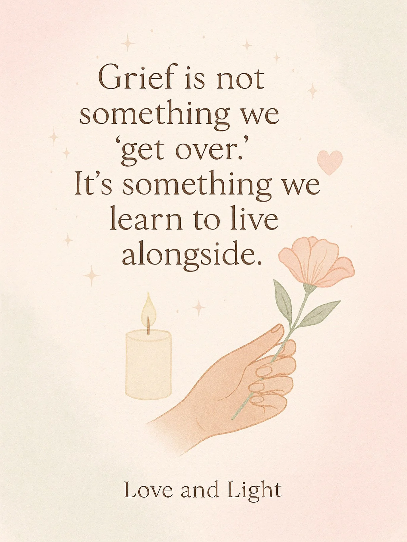 Grief isn’t linear, and it’s not something that has a finish line. As therapists, we honor the truth that grief becomes a companion — not a problem to solve, but a journey to tend to with gentleness.
Allow yourself to feel it fully