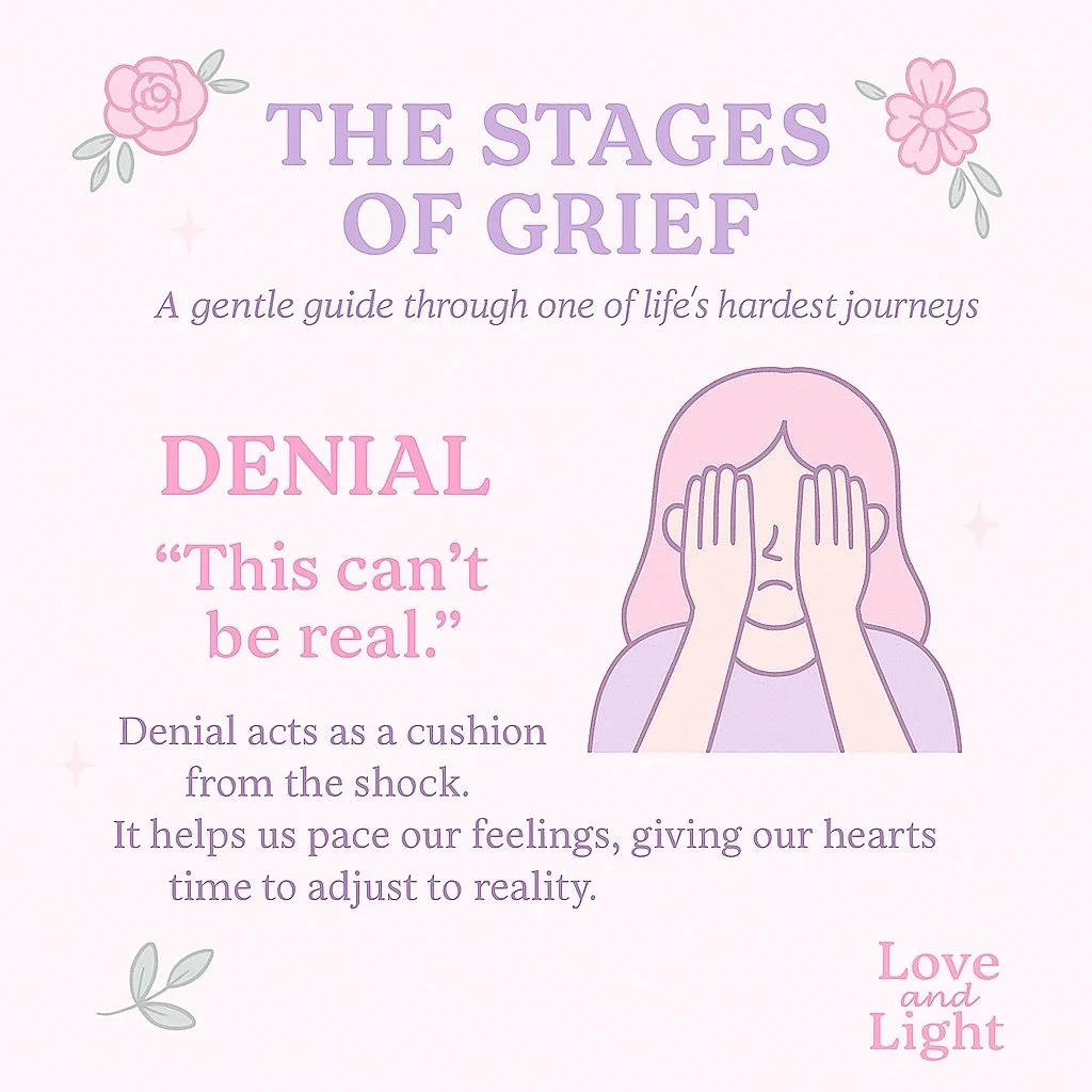 Grief changes us—sometimes in ways we never expected. 💕
You may visit each stage more than once, or skip around. There’s no “right” way to grieve.
💭 Which stage are you experiencing right now?
You are not alone. You are see