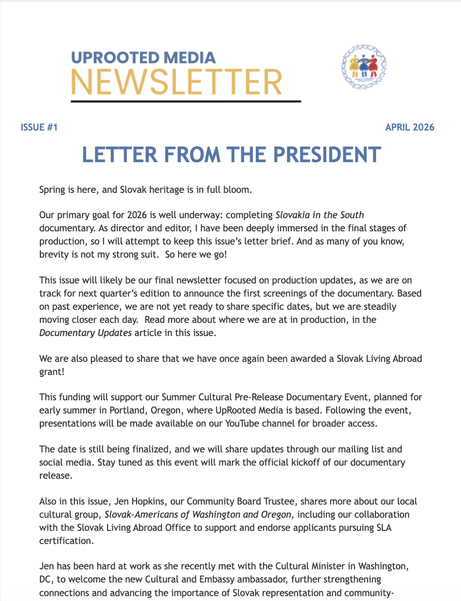 UpRooted April 2026 Newsletter