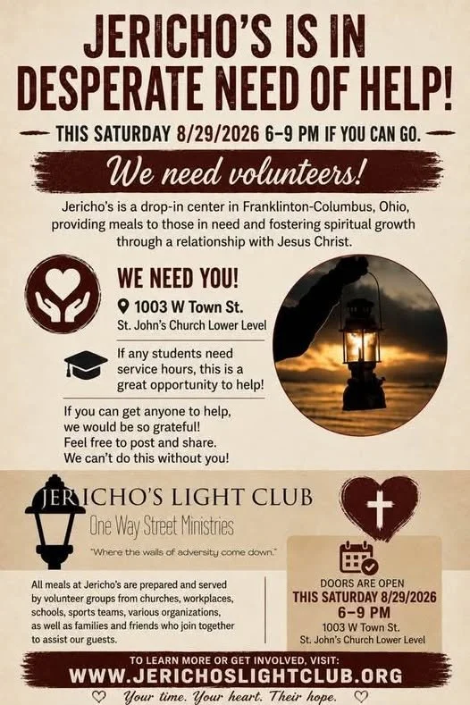 WE NEED VOLUNTEERS!