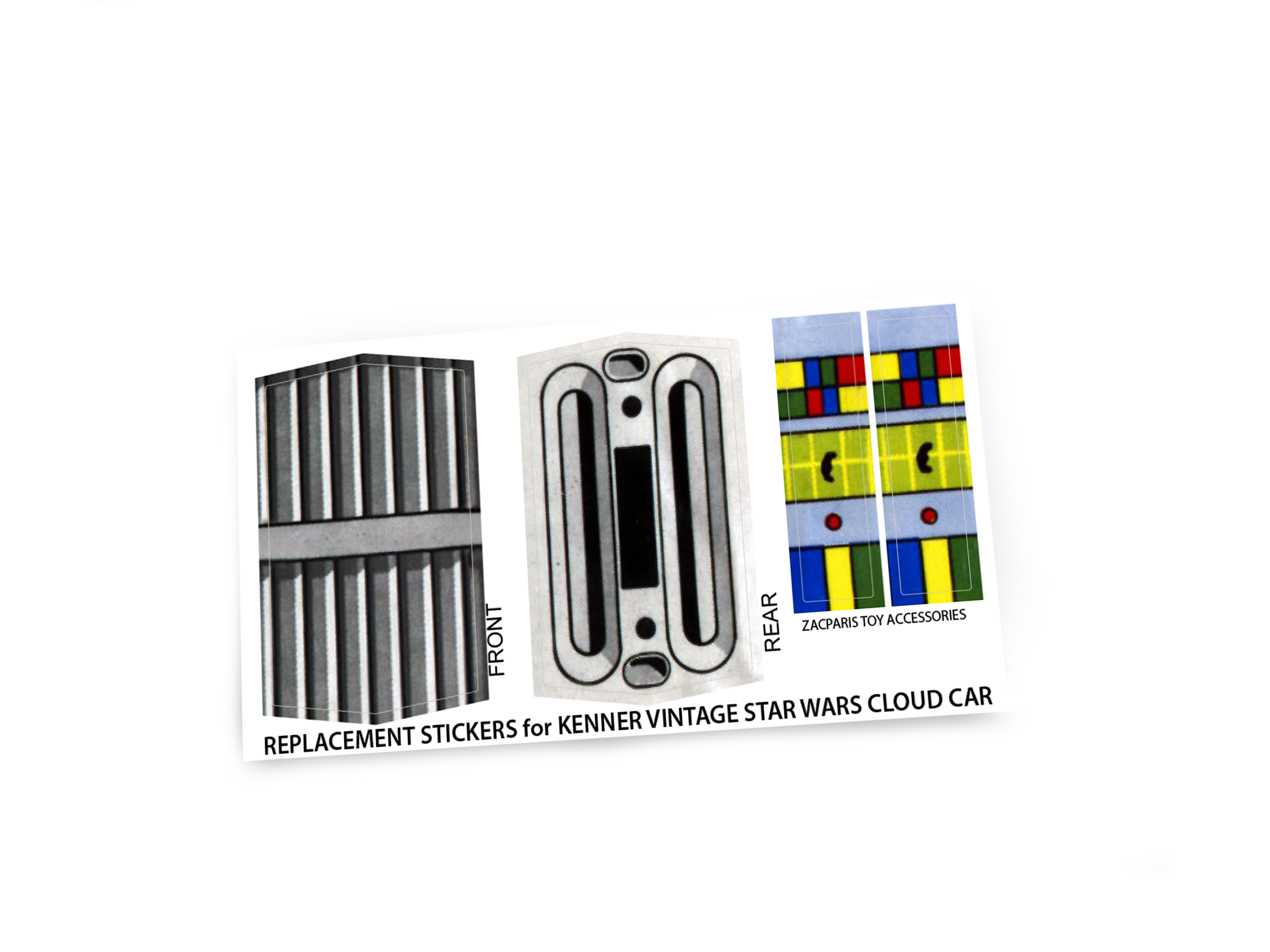 Vintage Star Wars Kenner Twin-Pod Cloud Car stickers