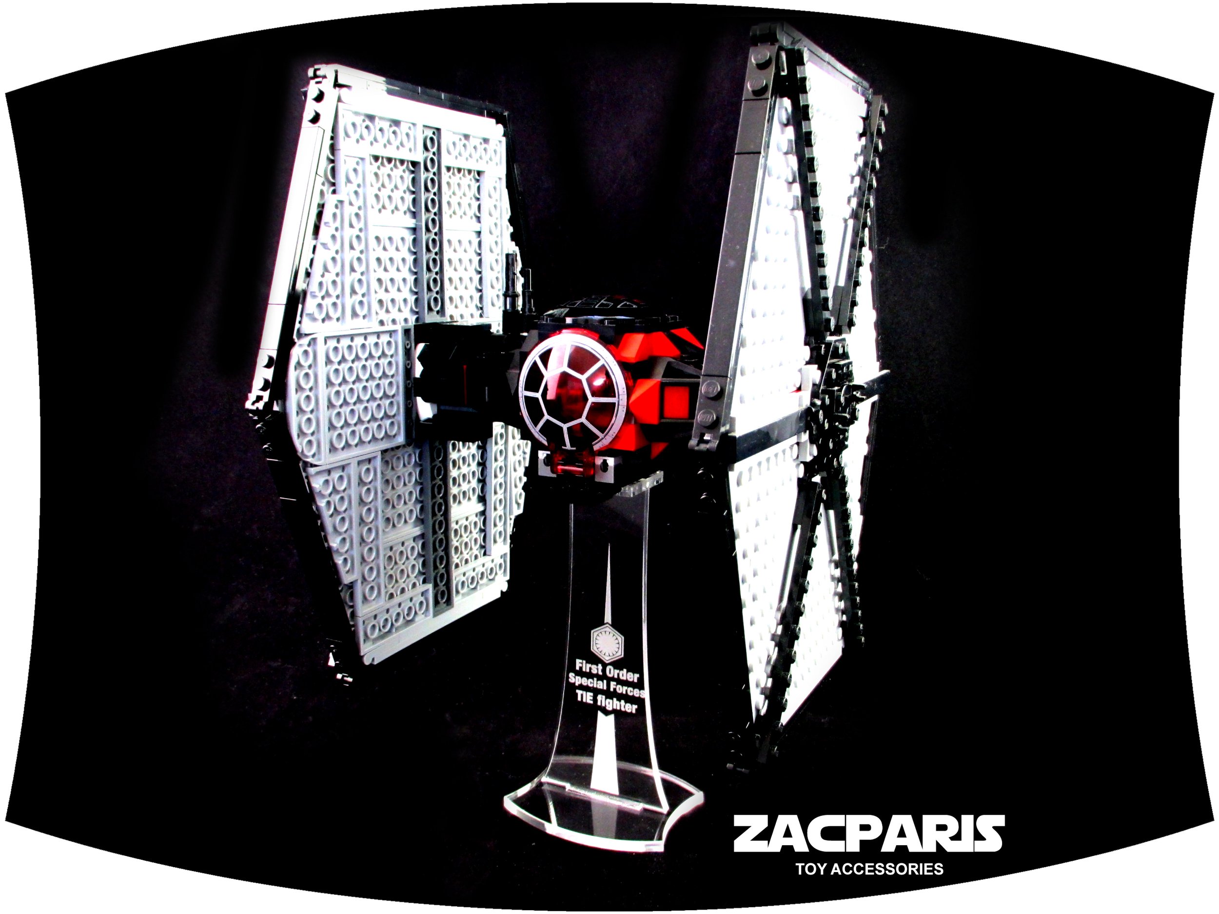 DISPLAY STAND for Star Wars Lego 75101 First Order Tie Fighter